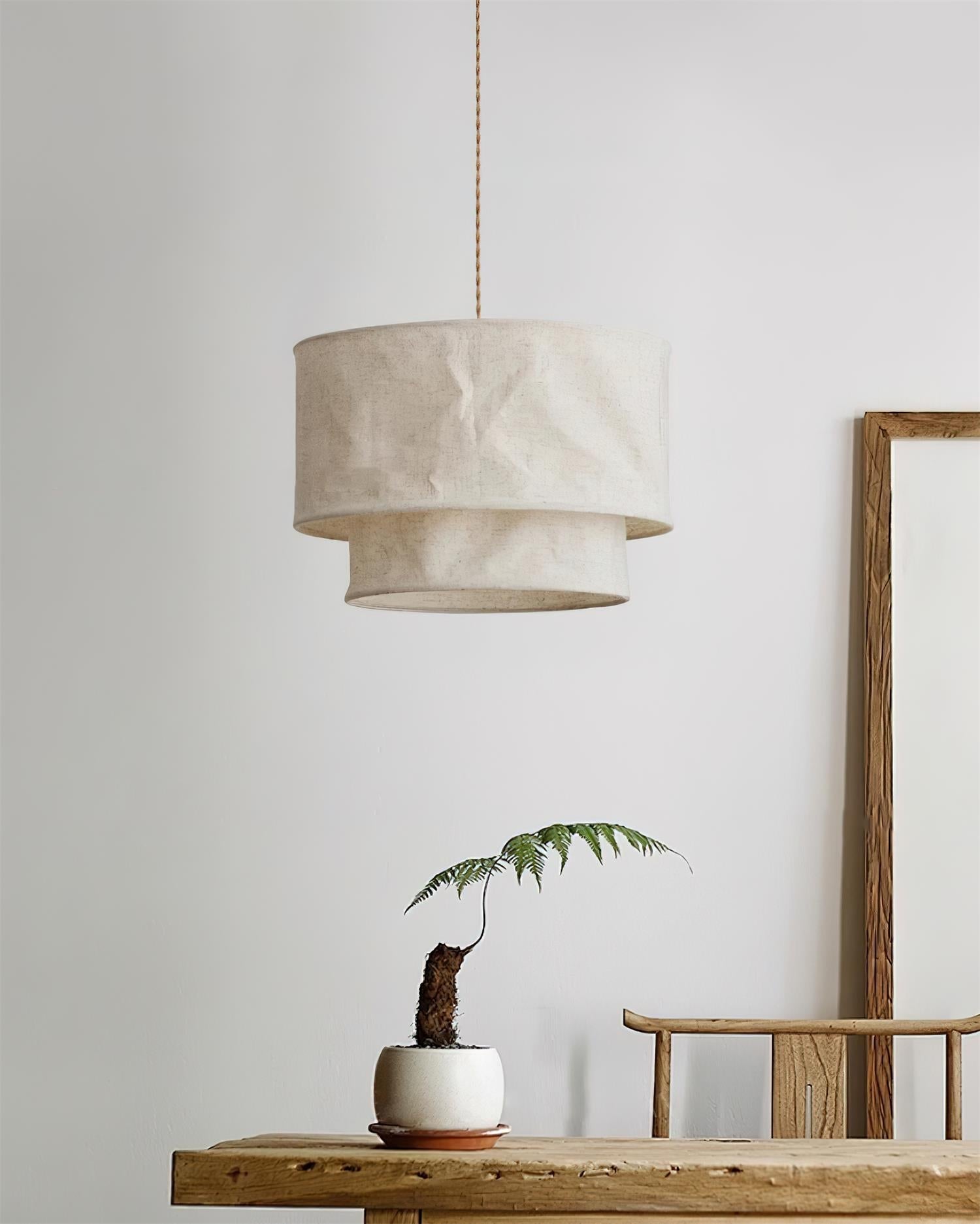 Nuvai Natural Linen Pendant Light - Neutralighting