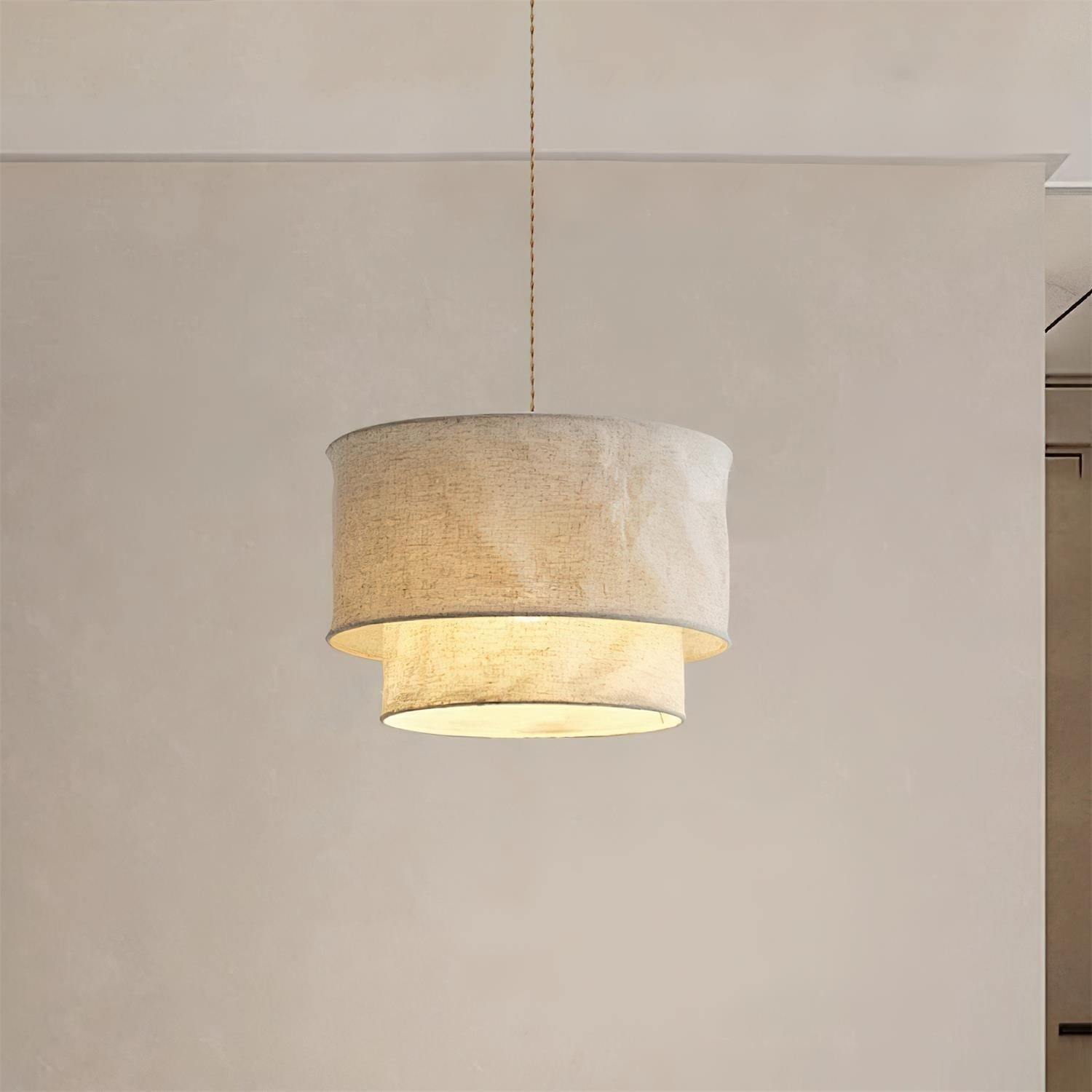 Nuvai Natural Linen Pendant Light - Neutralighting