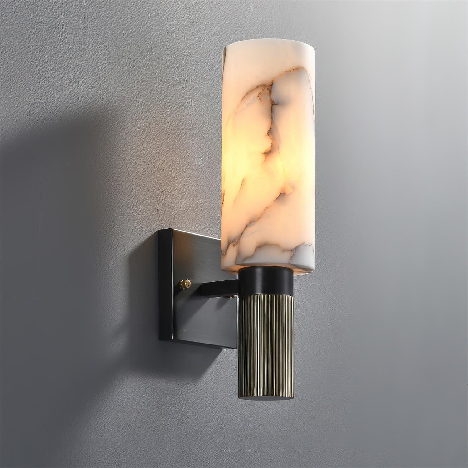 Luste Cylindrical Alabaster Wall Lamp - Neutralighting