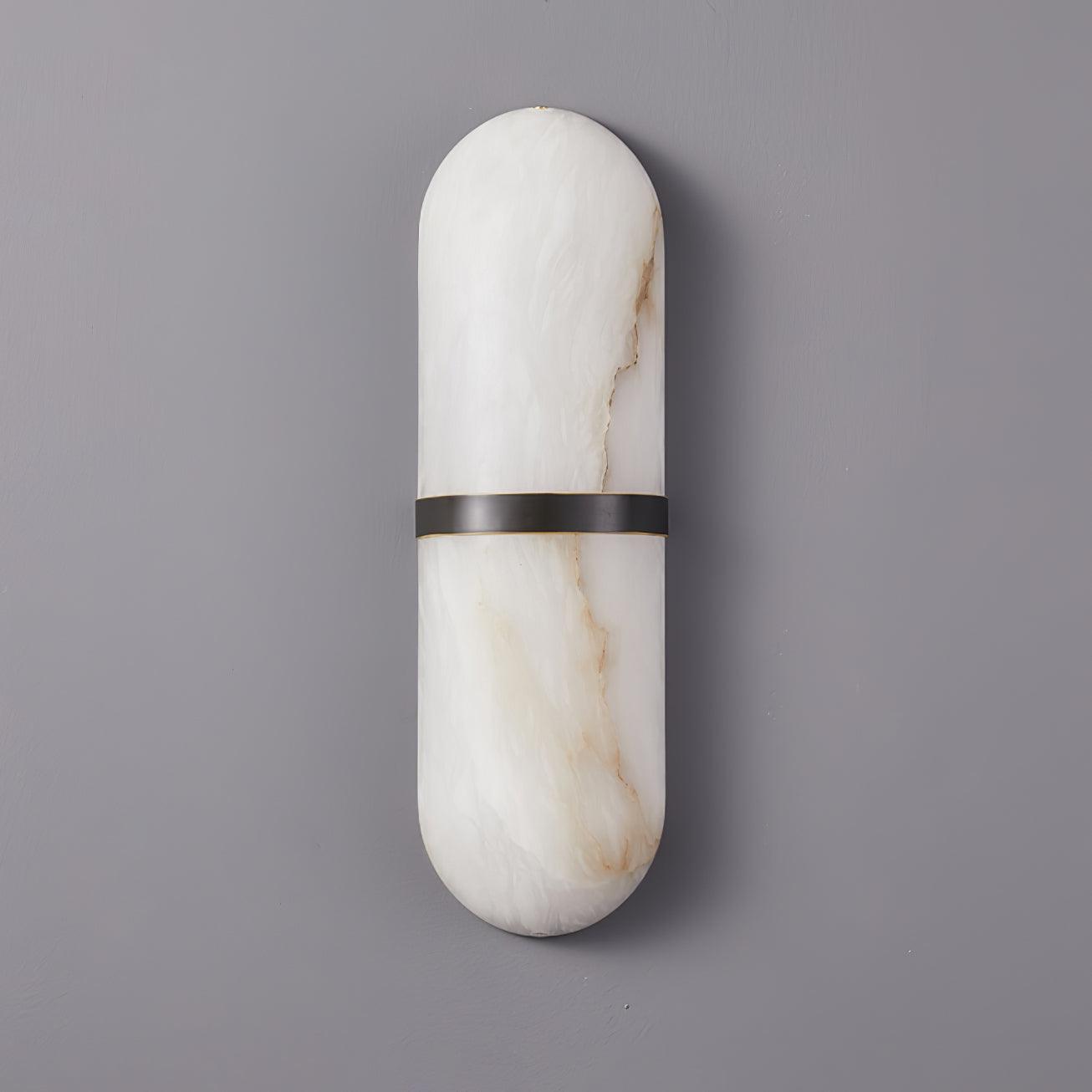 Wall Lamp Alabaster Capsule Brass Band - Neutralighting
