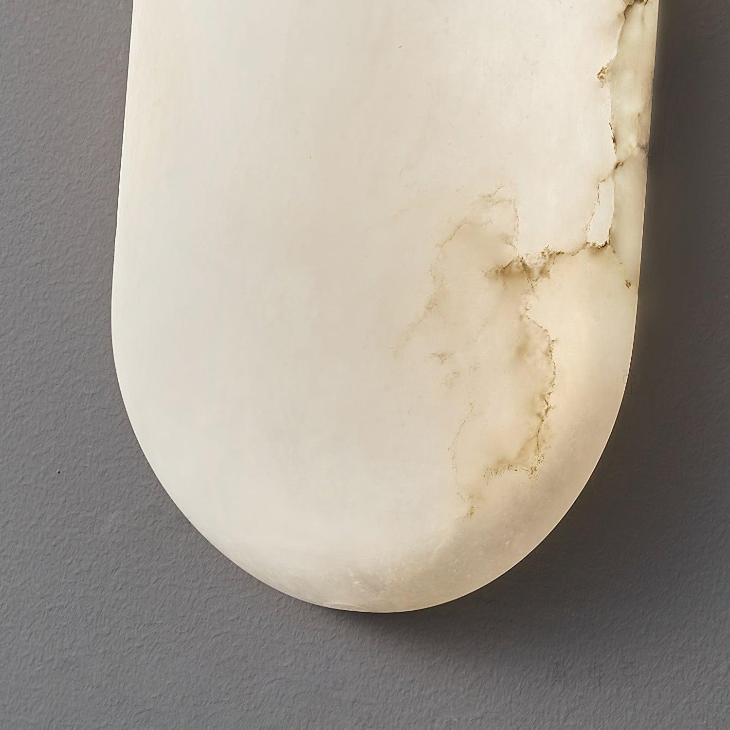 Wall Lamp Alabaster Capsule Brass Band - Neutralighting