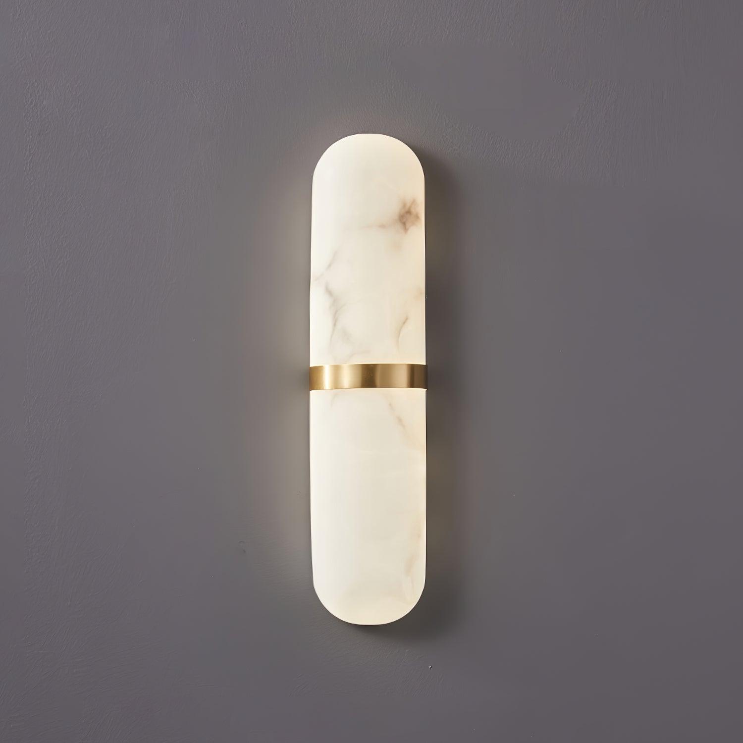 Wall Lamp Alabaster Capsule Brass Band - Neutralighting