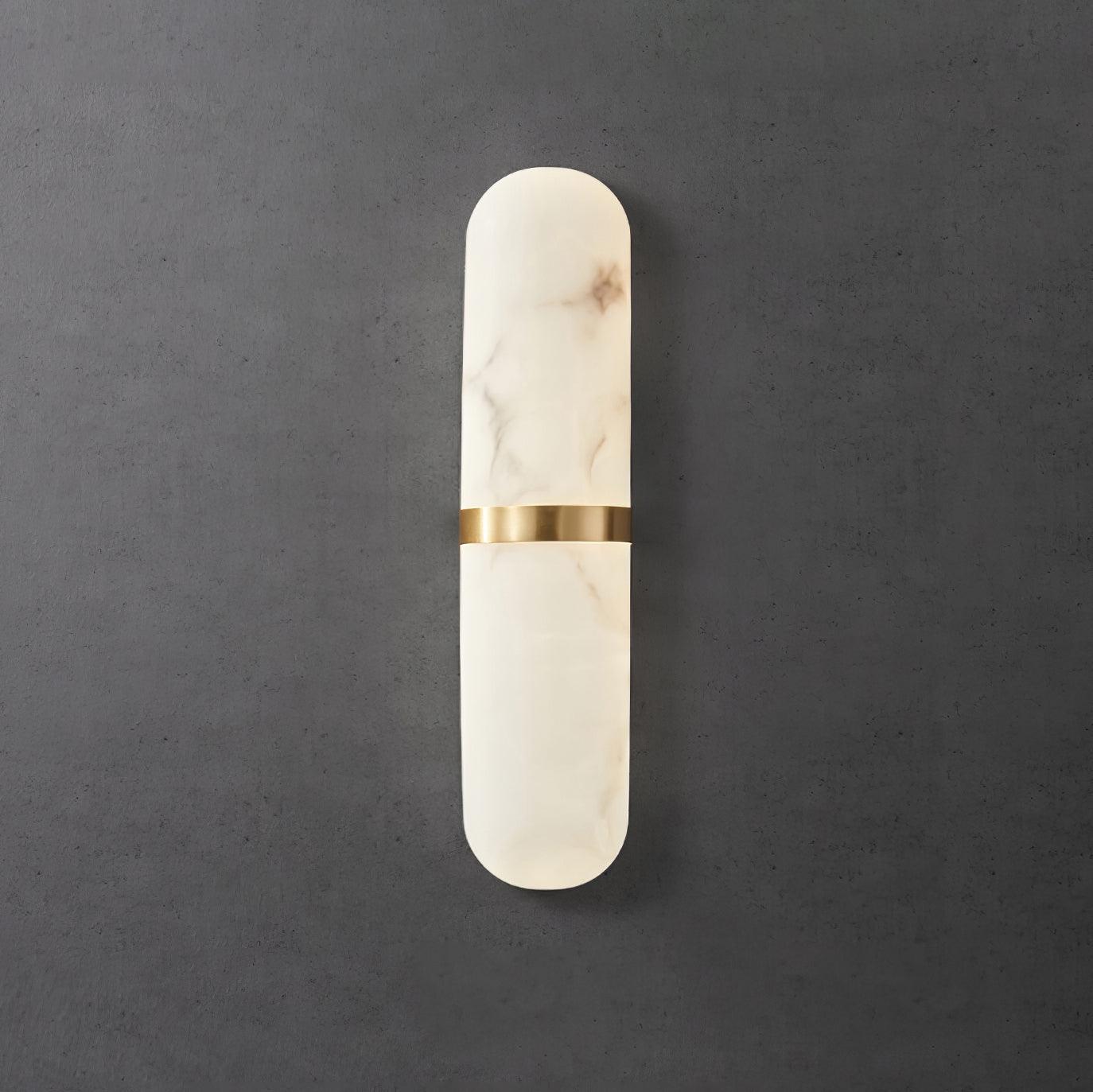 Wall Lamp Alabaster Capsule Brass Band - Neutralighting