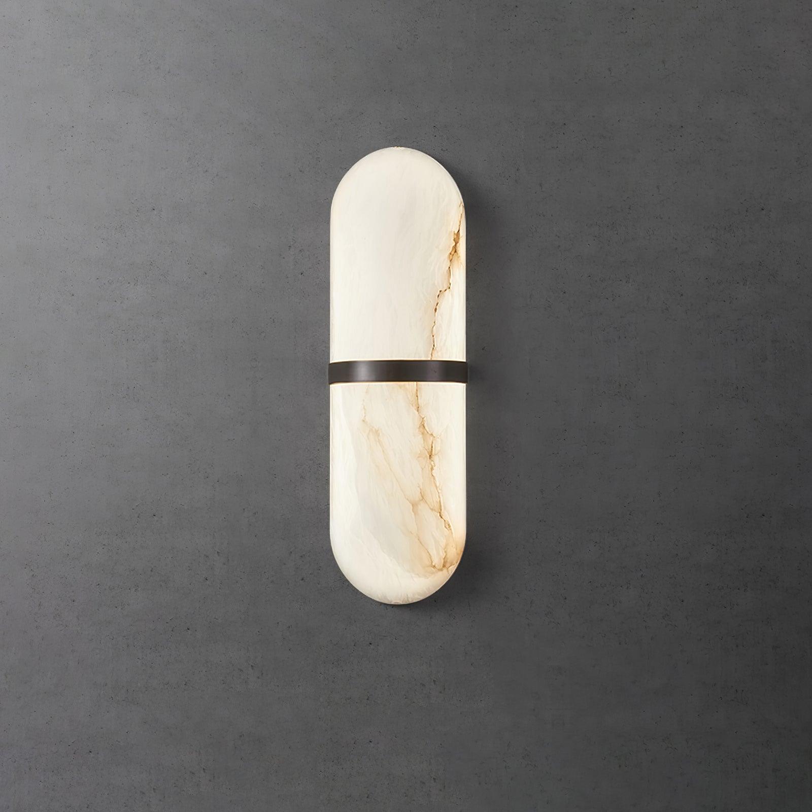 Wall Lamp Alabaster Capsule Brass Band - Neutralighting