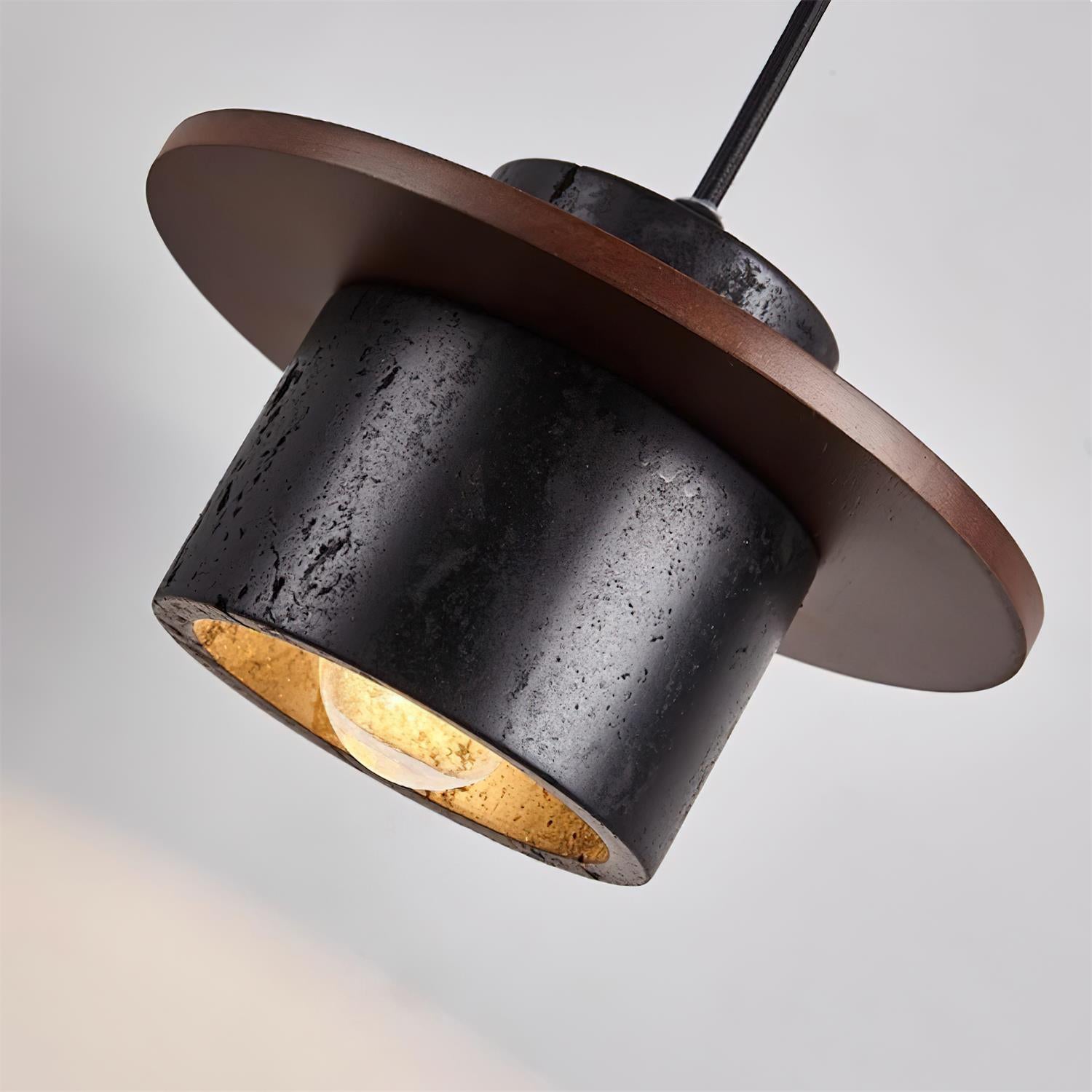 Ritta Black Travertine Pendant Light Set - Neutralighting