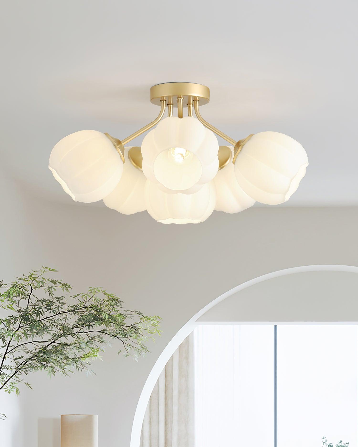 Ceiling Light Petal Globe Cluster Soft Glow Romantic Floral - Neutralighting
