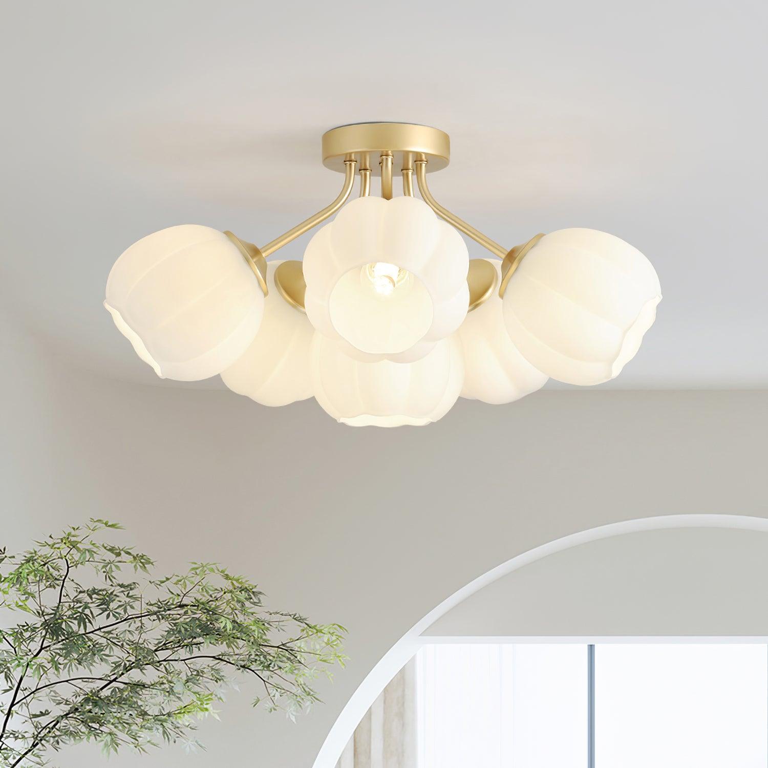 Ceiling Light Petal Globe Cluster Soft Glow Romantic Floral - Neutralighting