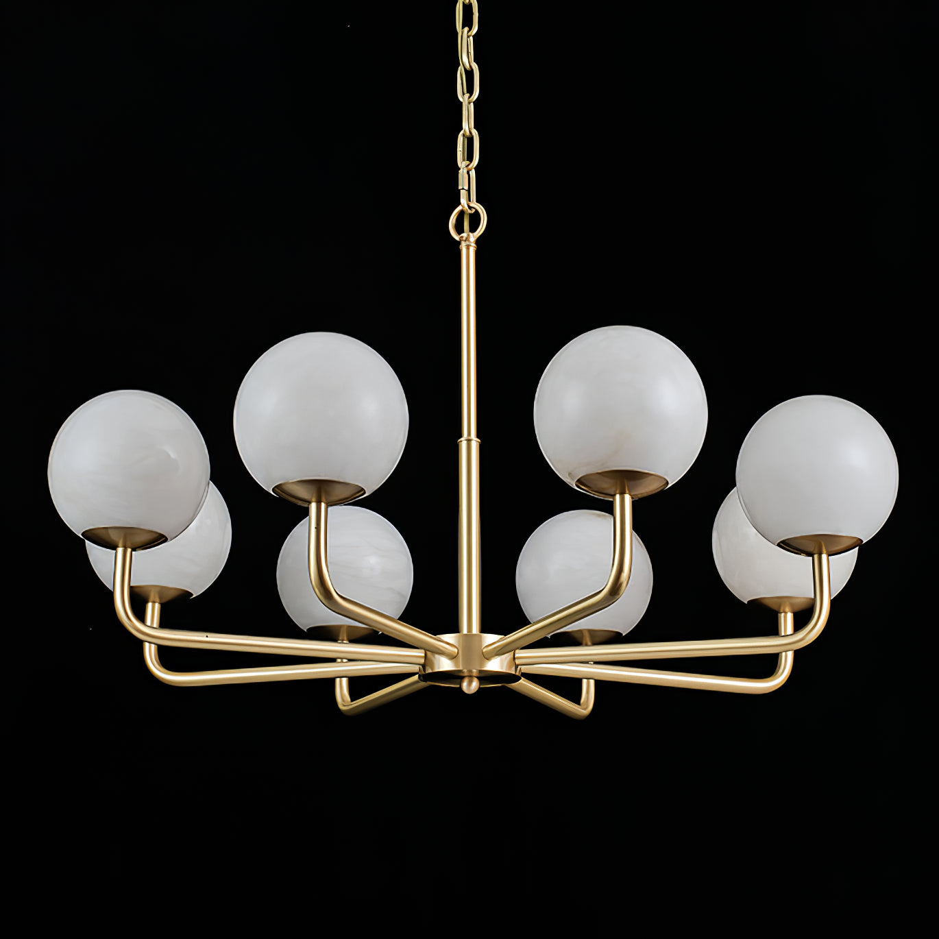 Erich Chandelier Alabaster Globe Elegance - Neutralighting