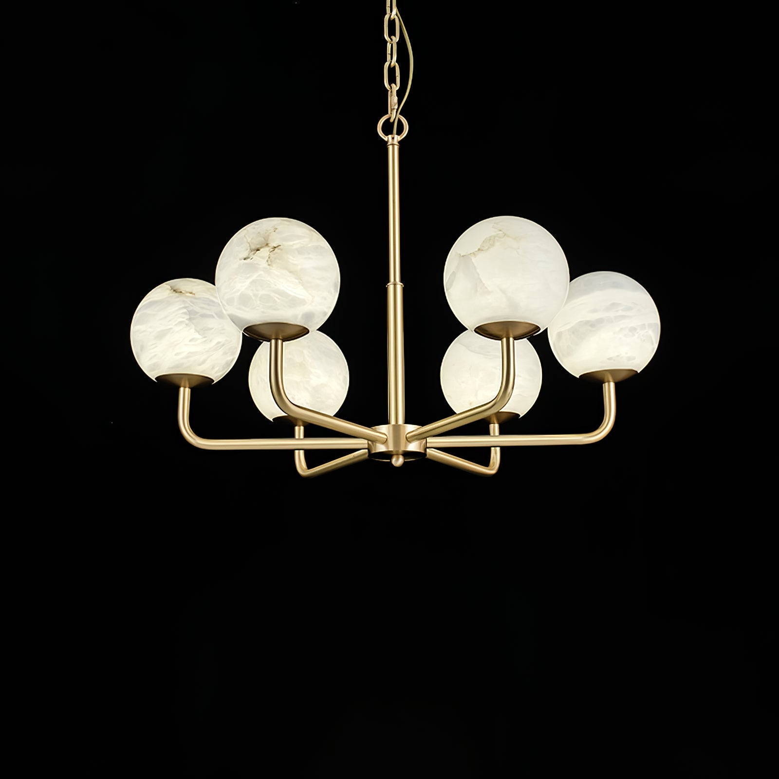 Erich Chandelier Alabaster Globe Elegance - Neutralighting