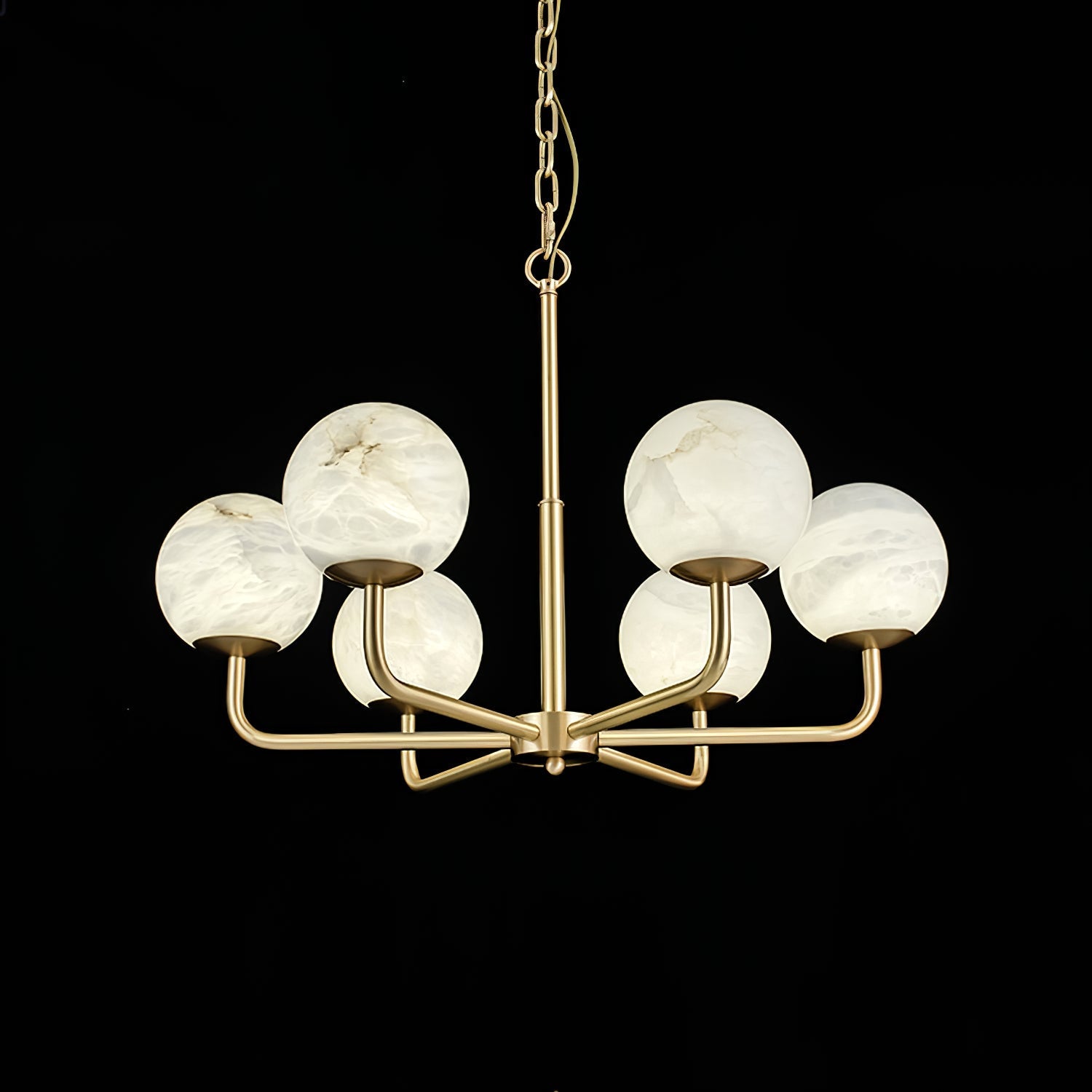 Erich Chandelier Alabaster Globe Elegance - Neutralighting