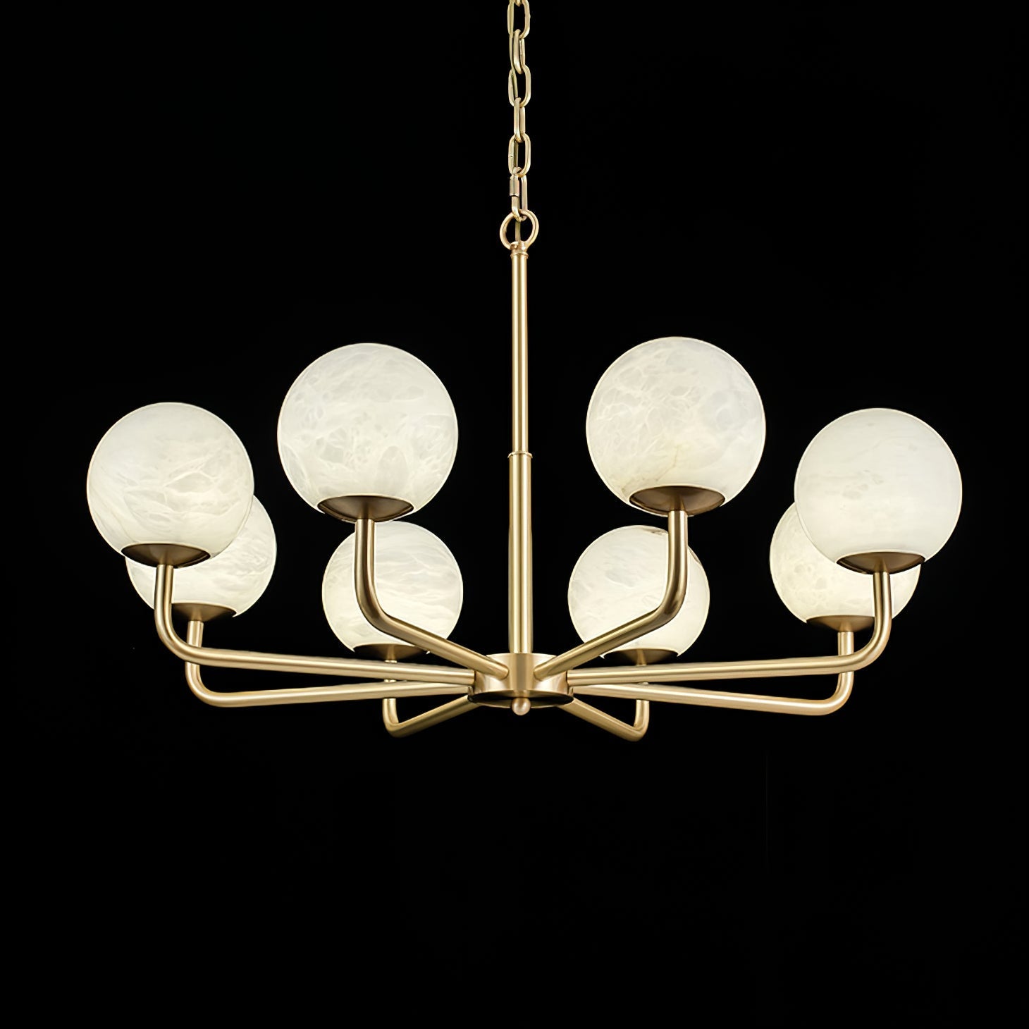 Erich Chandelier Alabaster Globe Elegance - Neutralighting