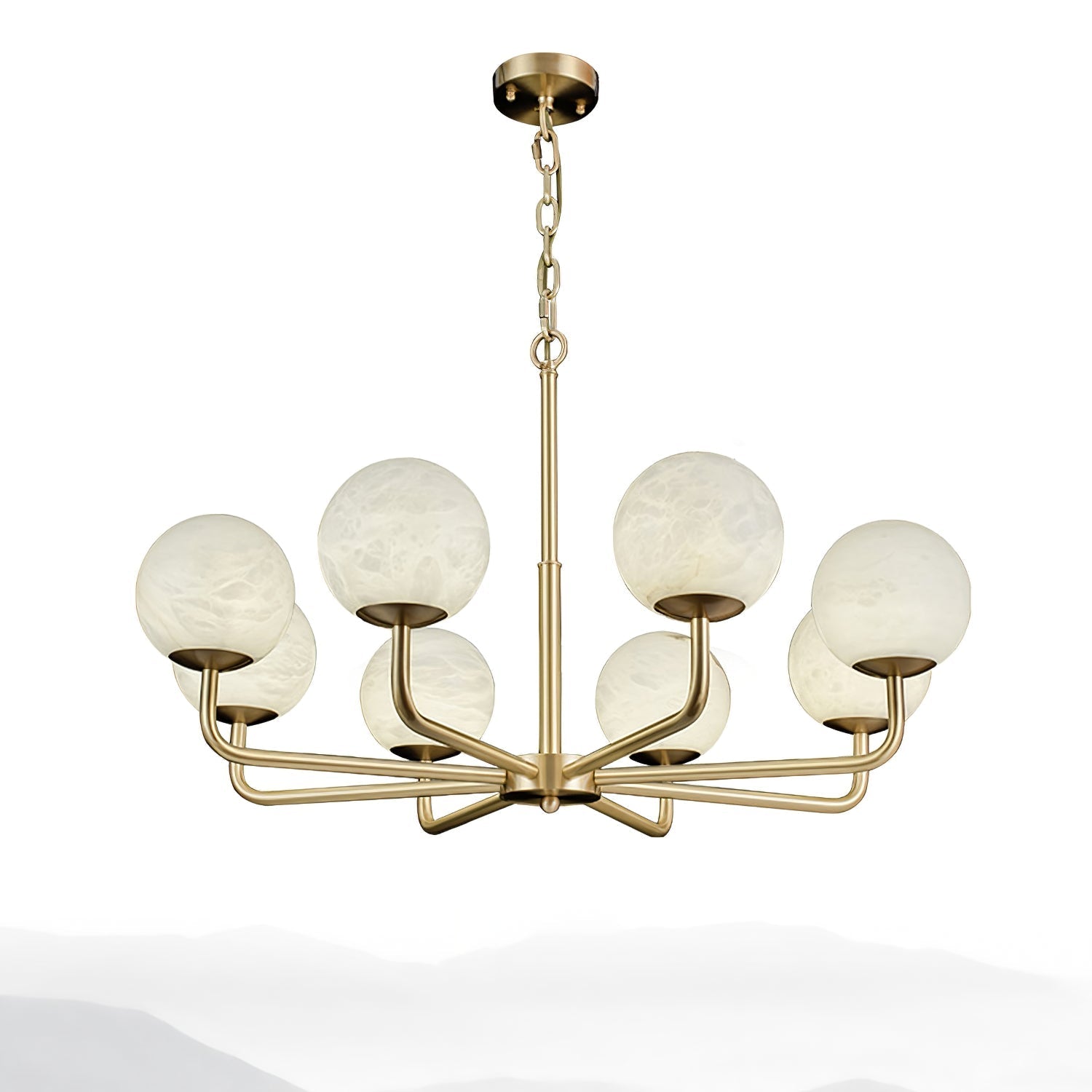 Erich Chandelier Alabaster Globe Elegance - Neutralighting