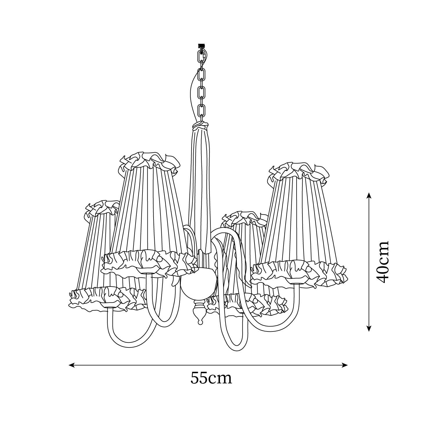 Faylin Vintage Brass Chandelier with Pleated Shades - Neutralighting