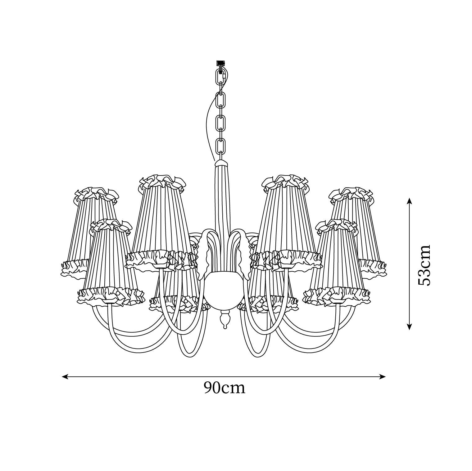 Faylin Vintage Brass Chandelier with Pleated Shades - Neutralighting