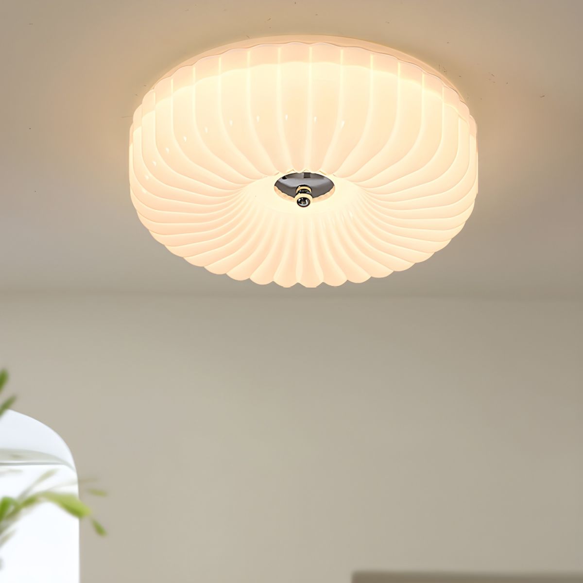 Arisha Modern LED Glass Flush Mount Ceiling Light Bedroom