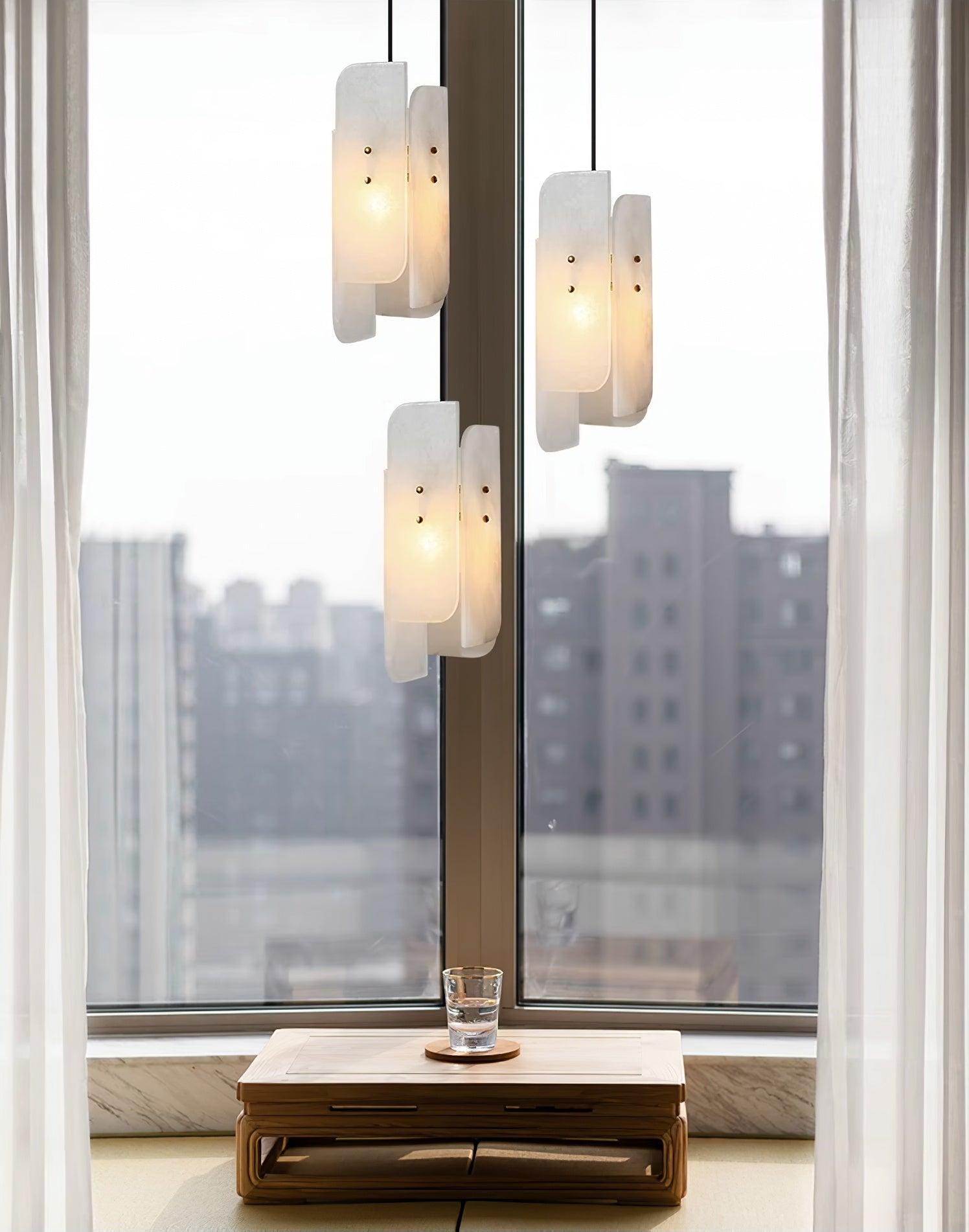 Vicarus Layered Alabaster Pendant Light - Neutralighting