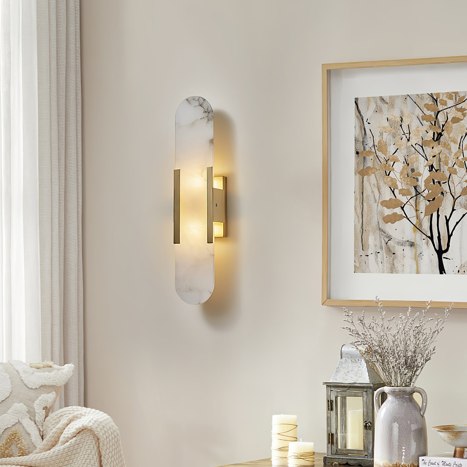 Veo Luxury Alabaster Wall Lamp