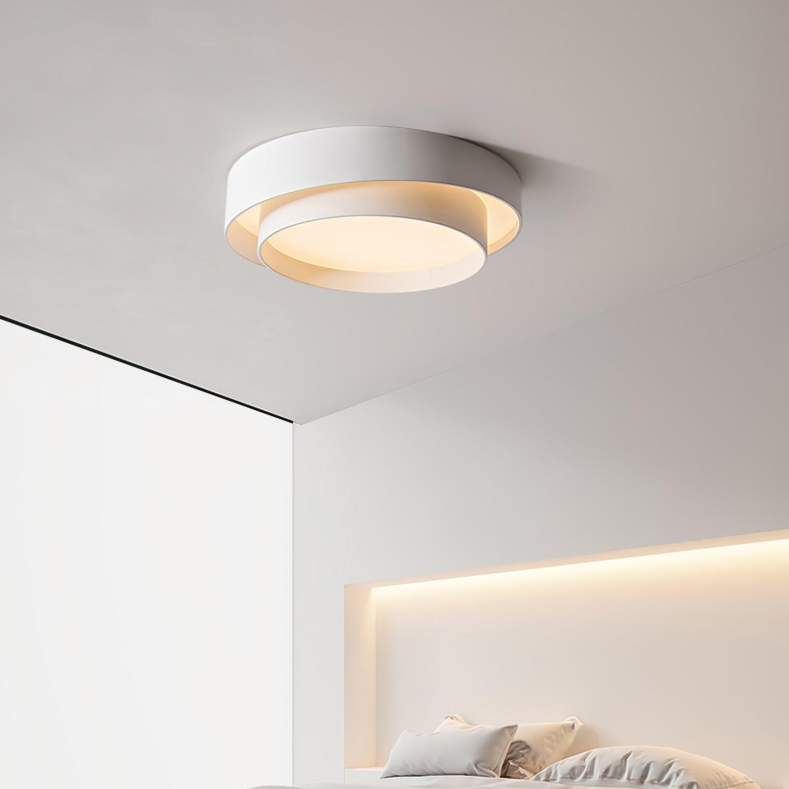 Orina Ceiling Lamp Double Ring Gray&Black&White Cylinder shape - Neutralighting