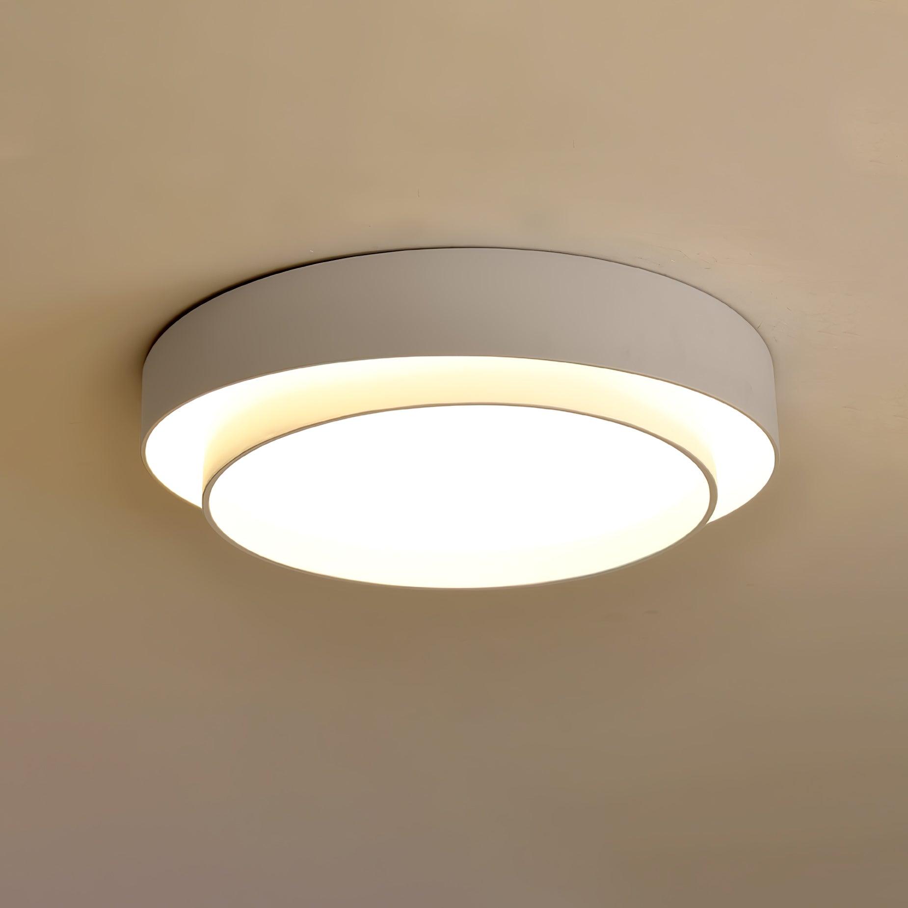Orina Ceiling Lamp Double Ring Gray&Black&White Cylinder shape - Neutralighting