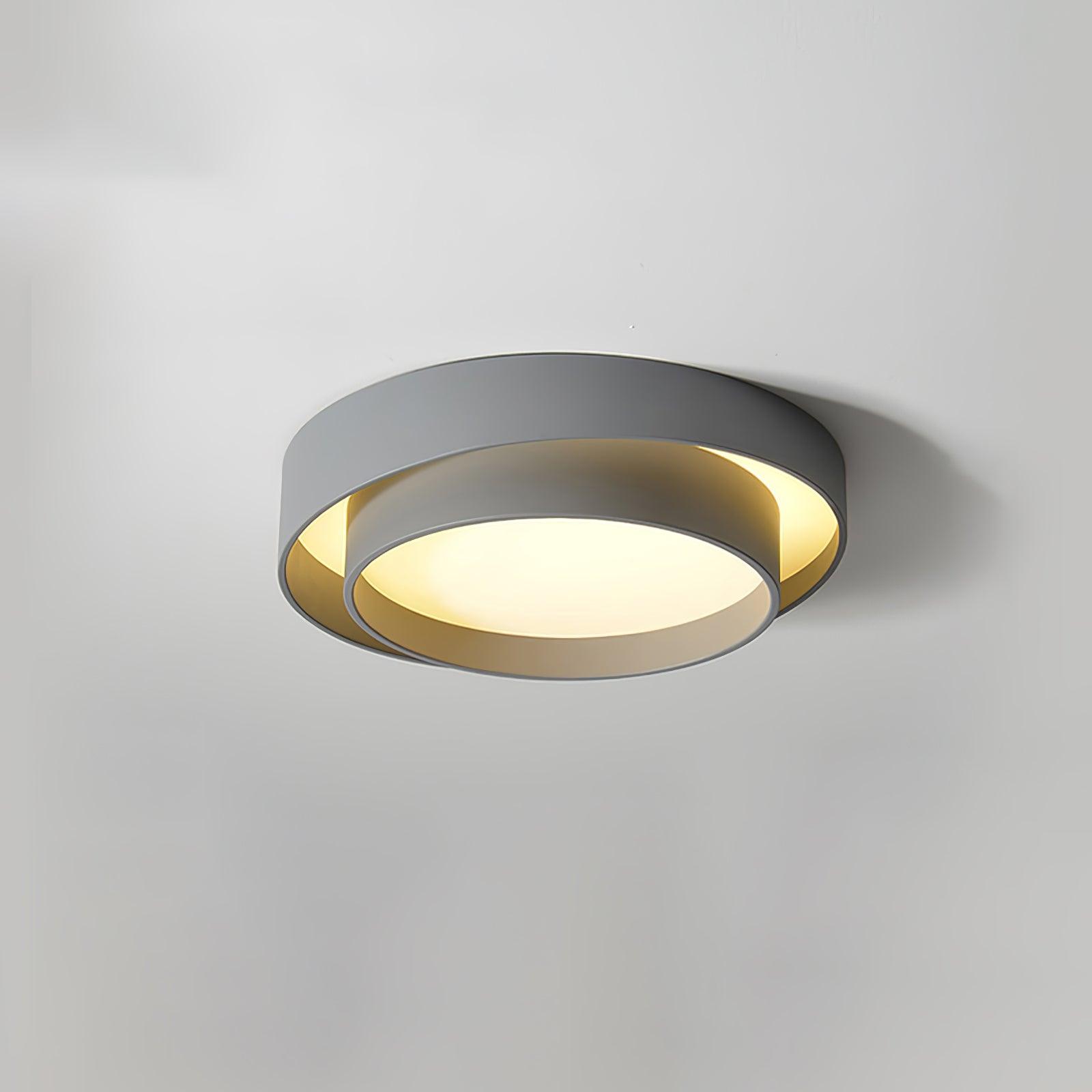 Arux Nordic Art Deco Circular Flush Mount Ceiling Light - Neutralighting