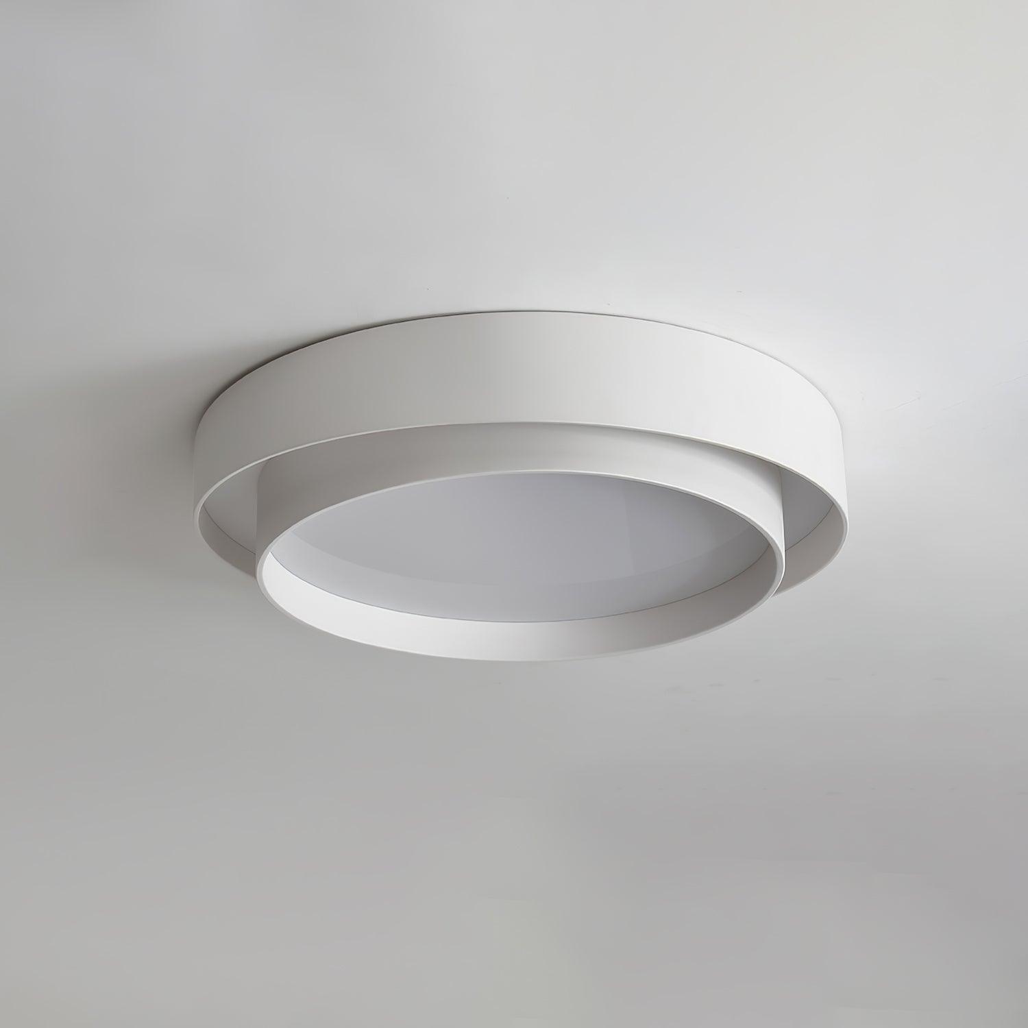 Orina Ceiling Lamp Double Ring Gray&Black&White Cylinder shape - Neutralighting