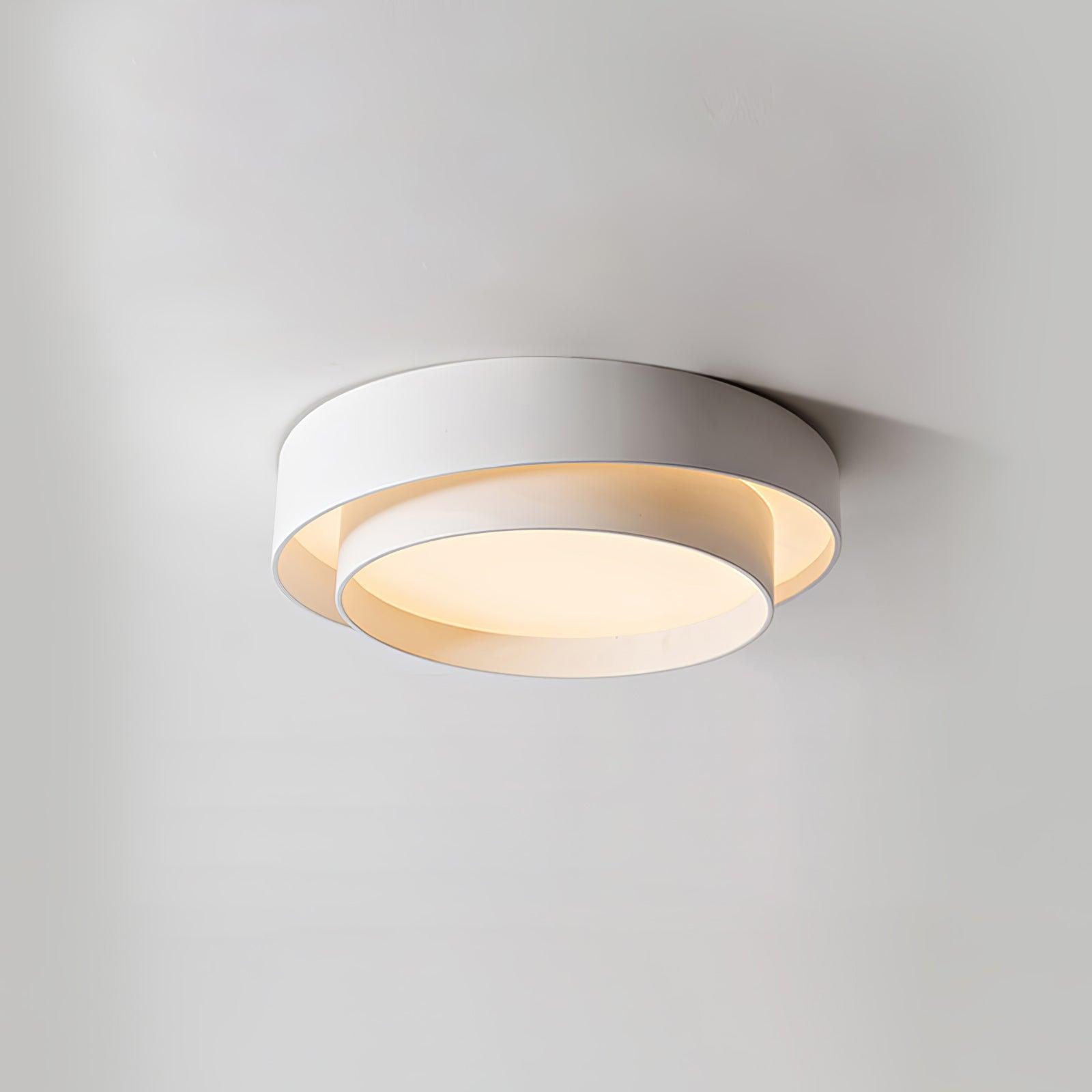 Orina Ceiling Lamp Double Ring Gray&Black&White Cylinder shape - Neutralighting