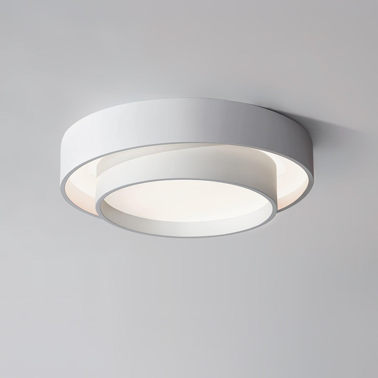 Orina Ceiling Lamp Double Ring Gray&Black&White Cylinder shape - Neutralighting