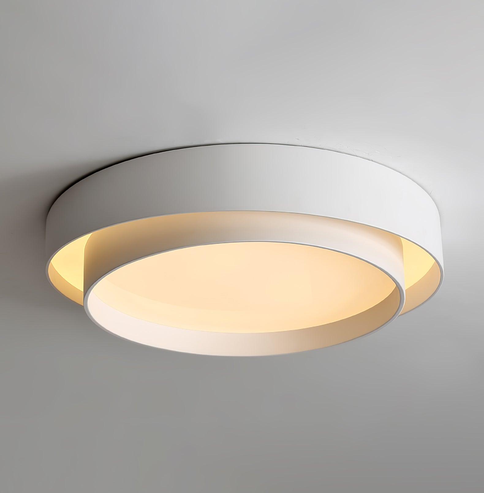 Orina Ceiling Lamp Double Ring Gray&Black&White Cylinder shape - Neutralighting