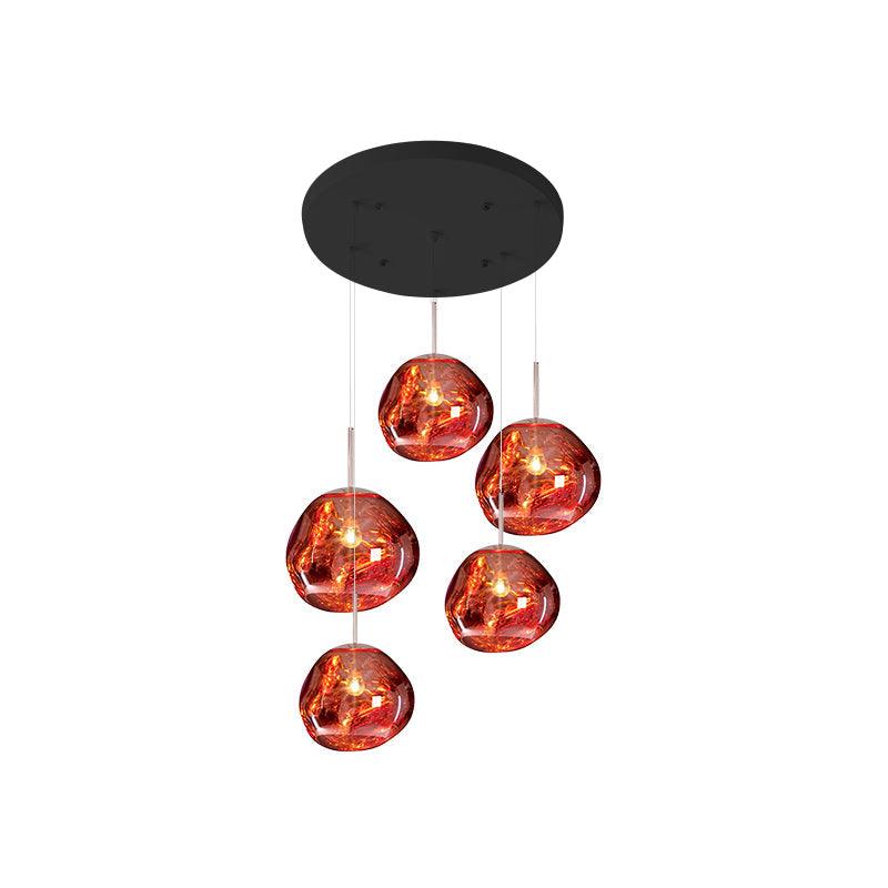 Solara Pendant Lamp Blown Glass Irregular Cluster Sculptural - Letslighting