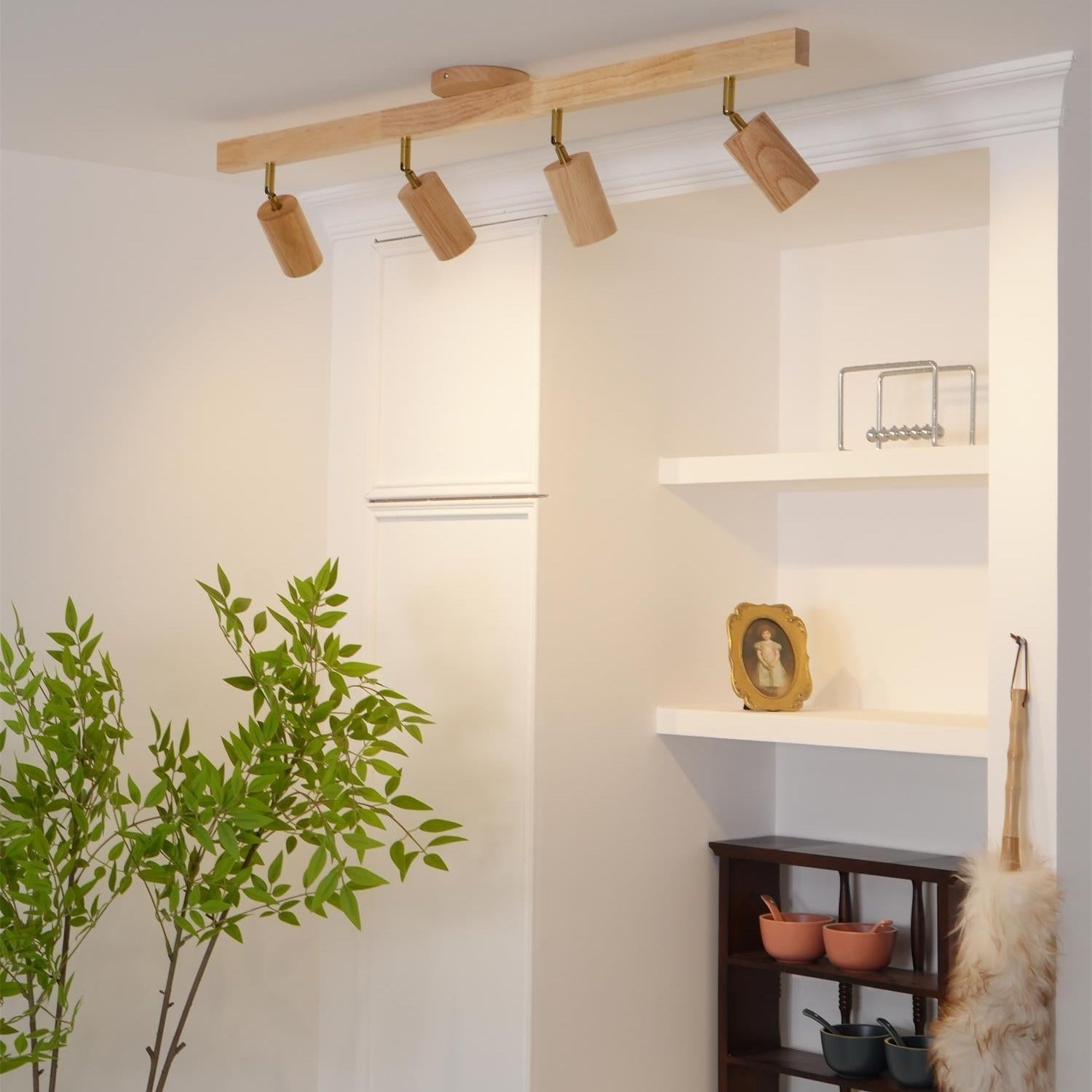 Veril Track Lighting Spotlight Wood - Neutralighting