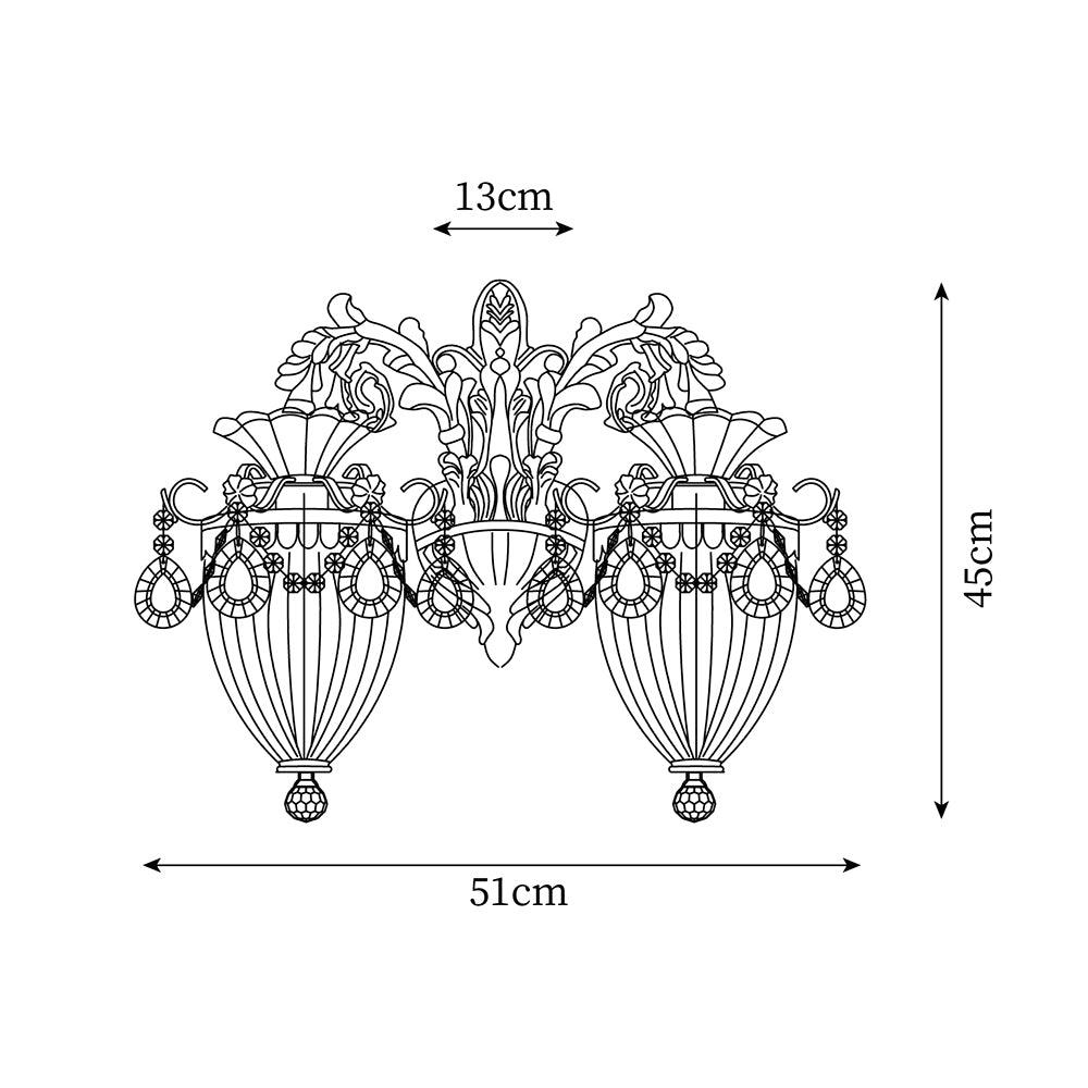 Elosia Gold Double Wall Lamp - Neutralighting