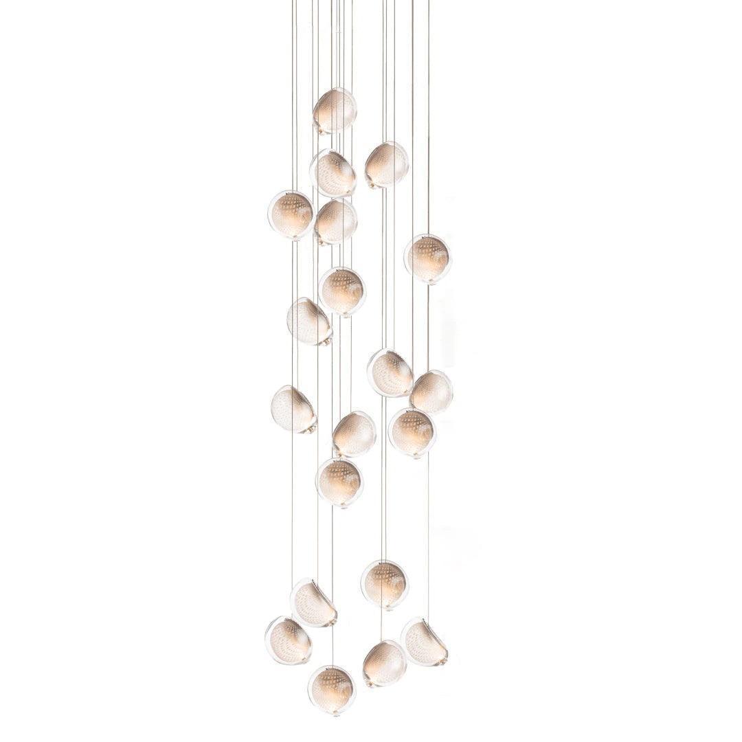 Chandelier Mesh Glass Orbs Cluster Metal Frame Modern Minimalist - Neutralighting