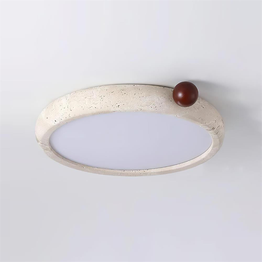 Ritta Cute Travertine Round Ceiling Light - Neutralighting