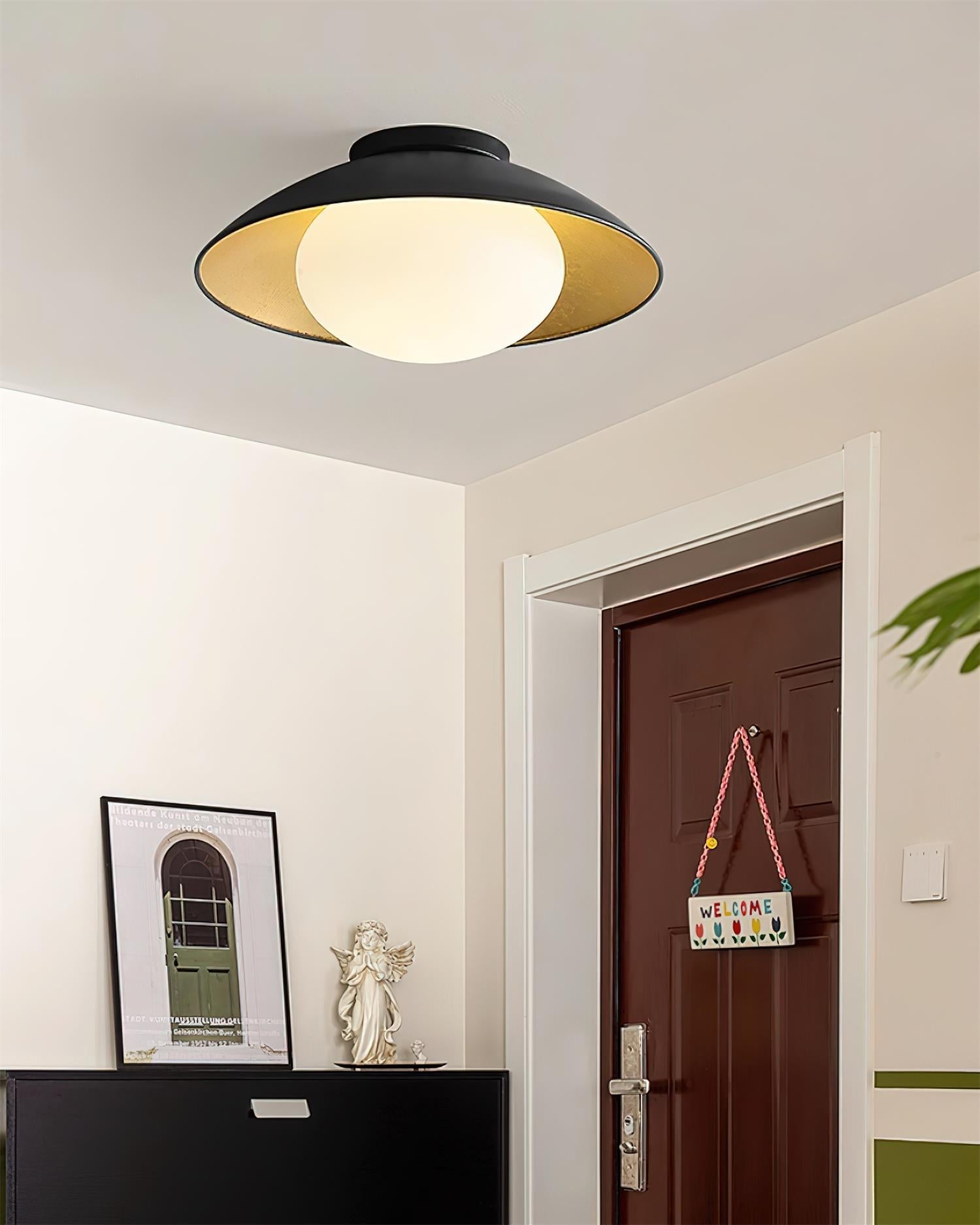 Ceiling Light Metal Canopy Glass Globe Modern Minimalist - Neutralighting