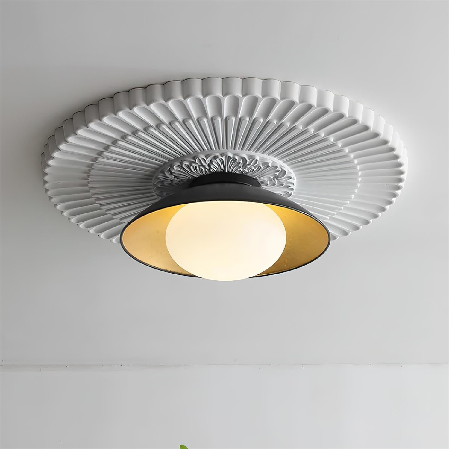 Ceiling Light Metal Canopy Glass Globe Modern Minimalist - Neutralighting