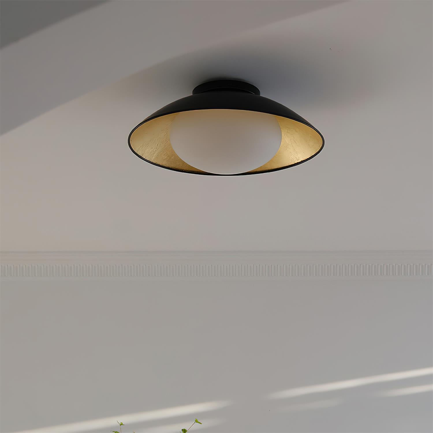 Ceiling Light Metal Canopy Glass Globe Modern Minimalist - Neutralighting