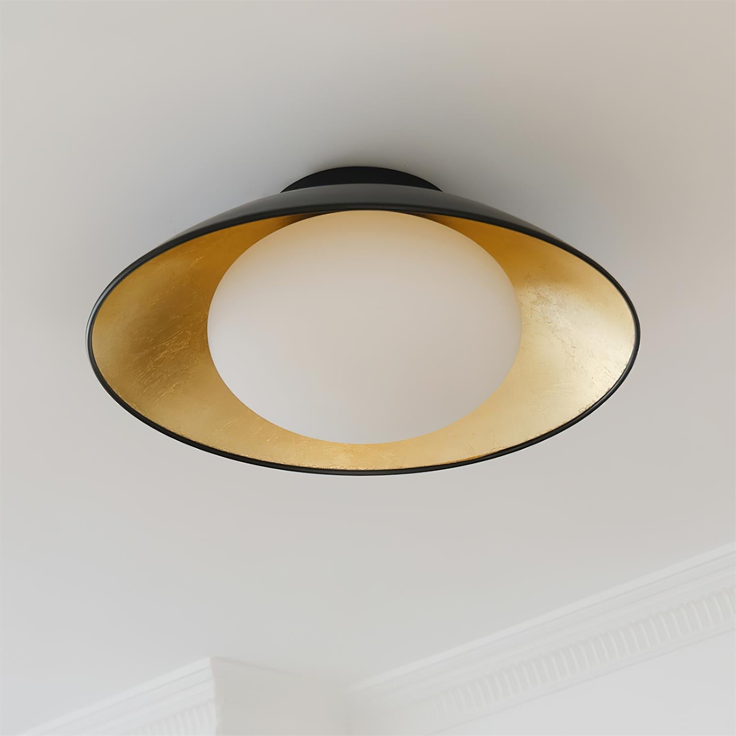 Ceiling Light Metal Canopy Glass Globe Modern Minimalist - Neutralighting