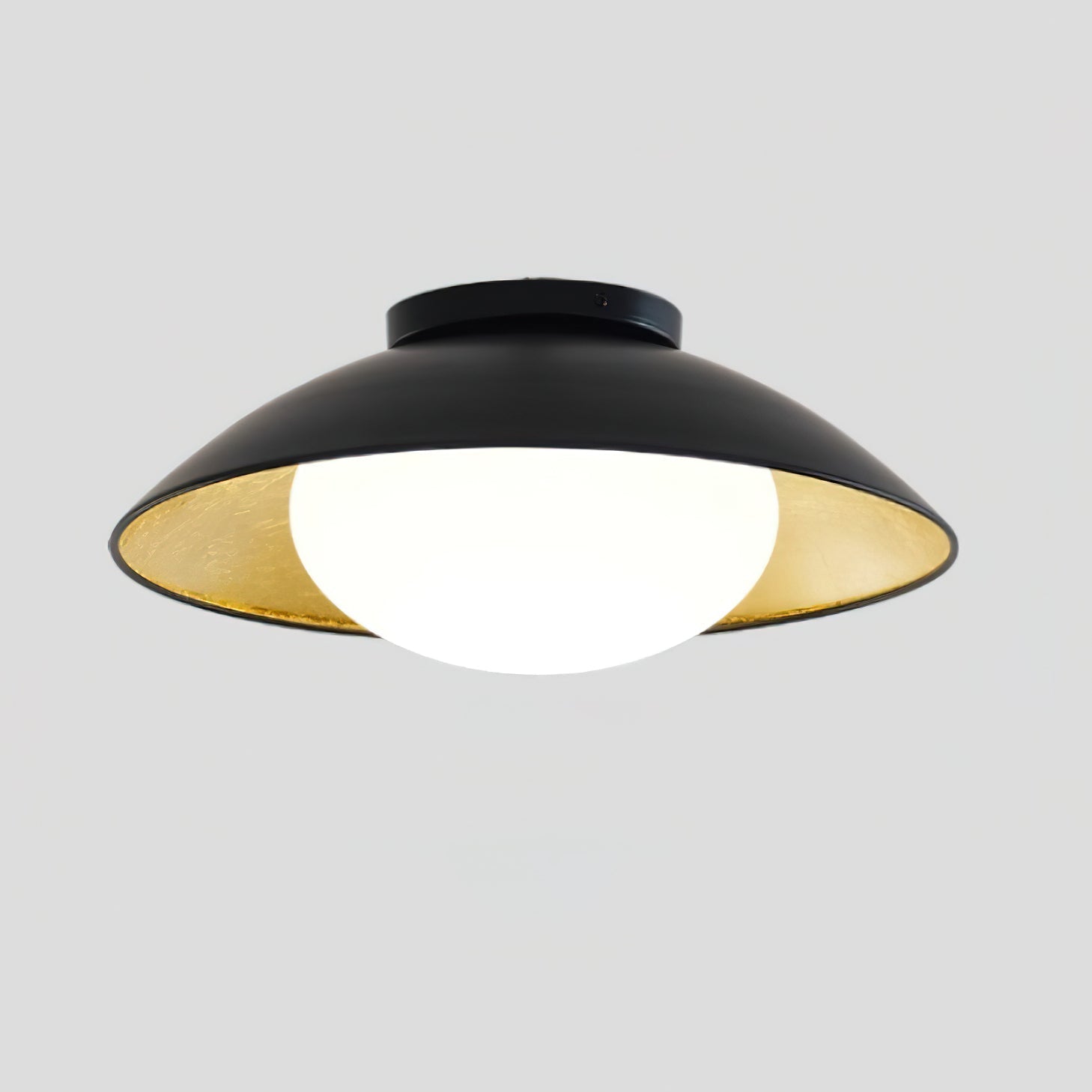 Ceiling Light Metal Canopy Glass Globe Modern Minimalist - Neutralighting