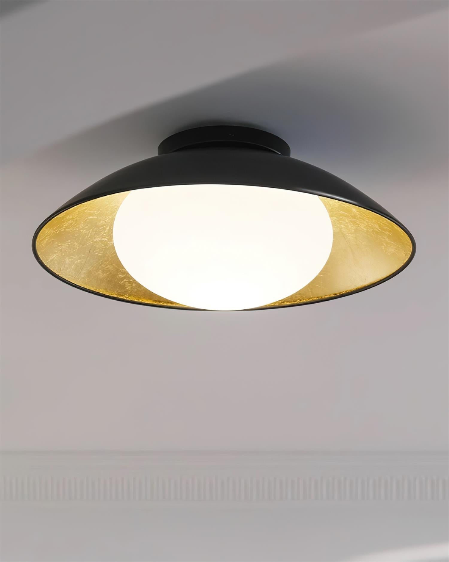 Ceiling Light Metal Canopy Glass Globe Modern Minimalist - Neutralighting