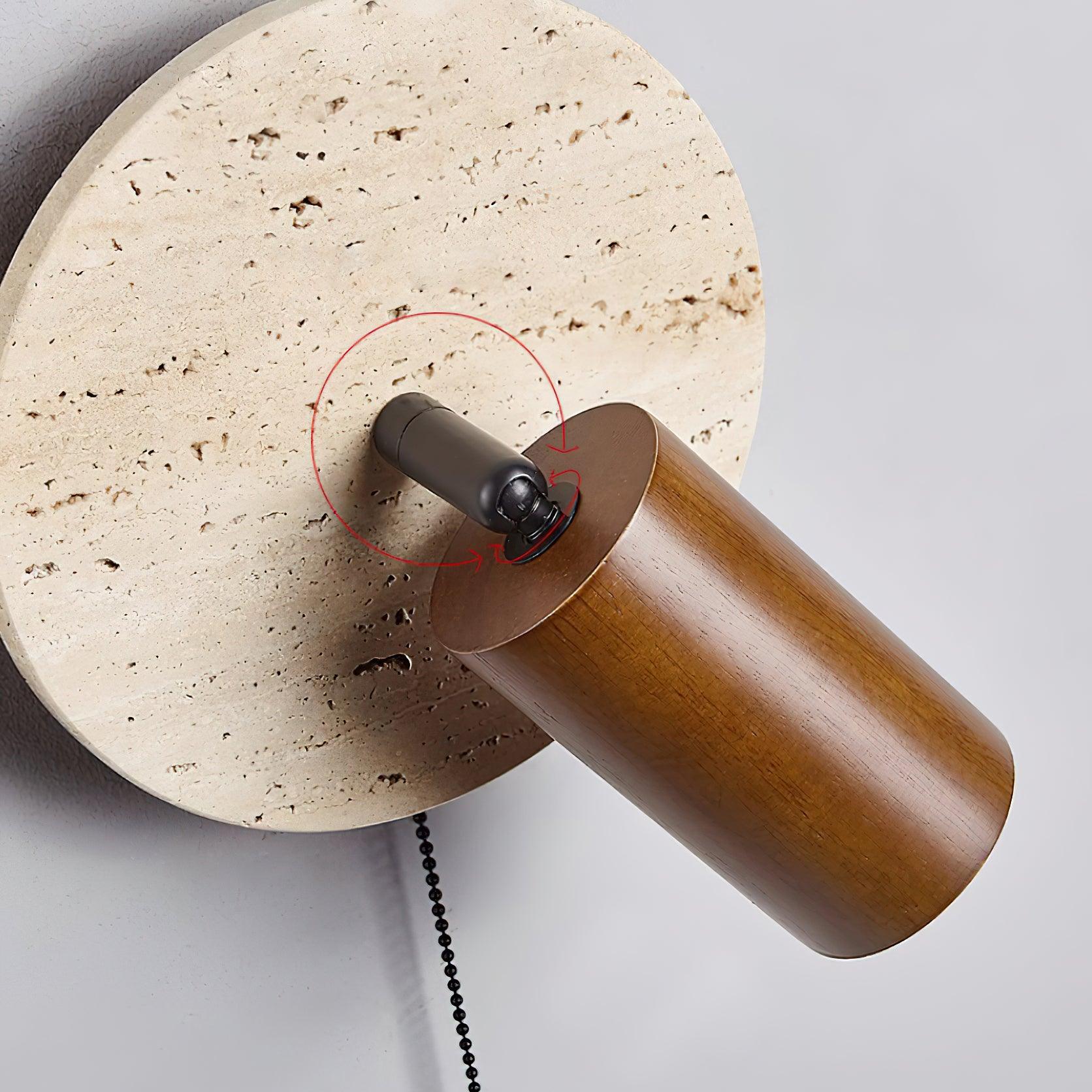 Travertine & Wood Wall Lamp - Neutralighting