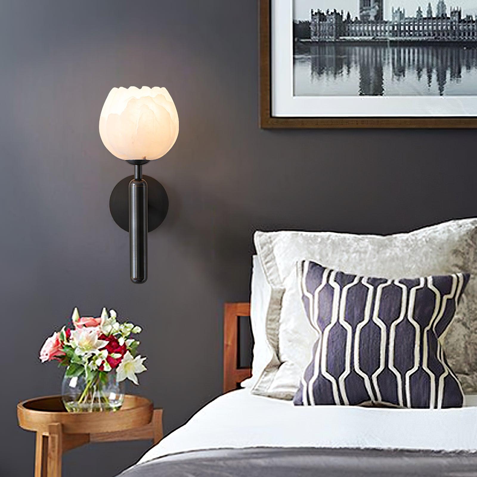 Ralin Alabaster Flowers Wall Lamp - Neutralighting