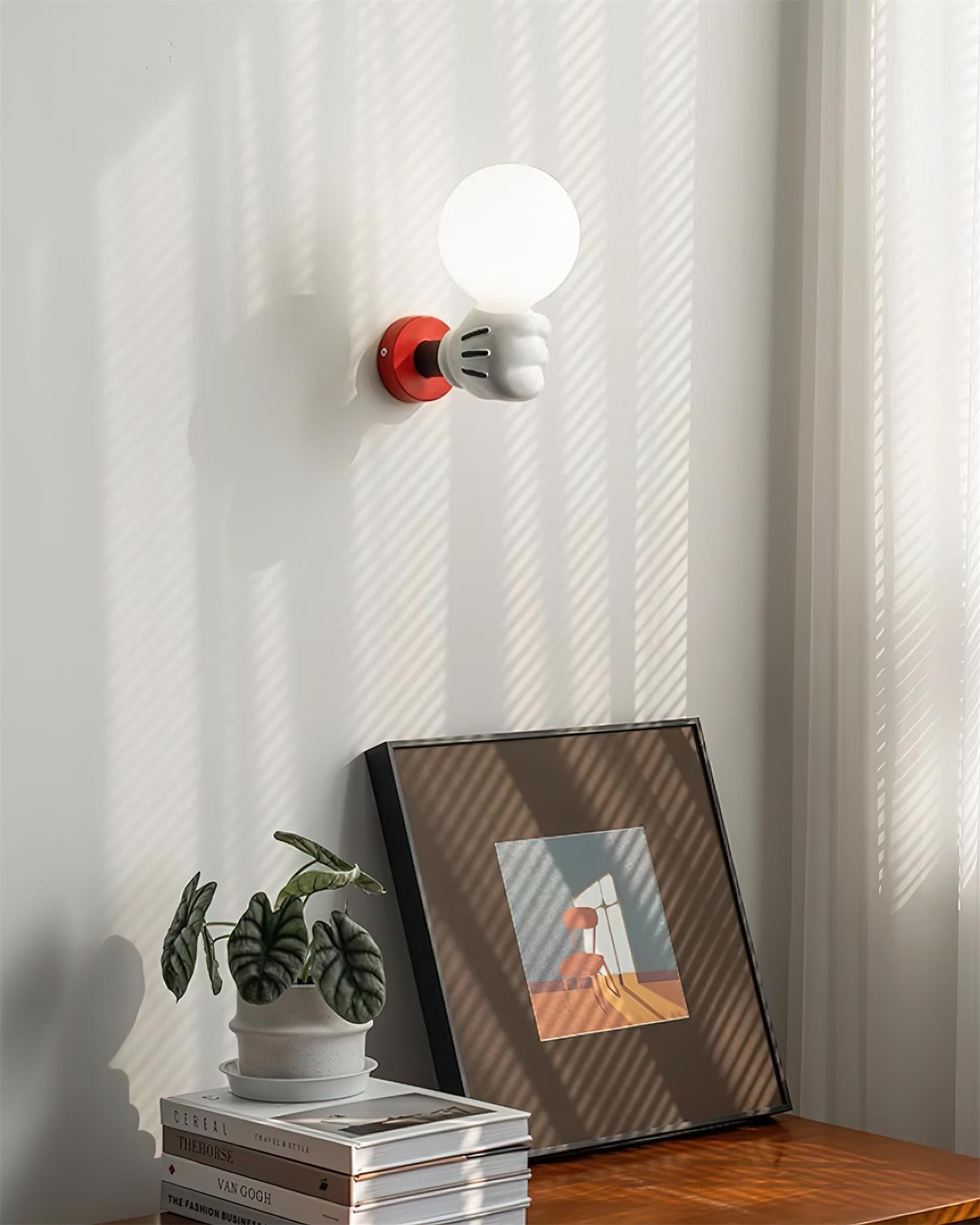 Wall Lamp Fabric Shade Modern Classic Gold Walnut Sconce Bedroom - Neutralighting
