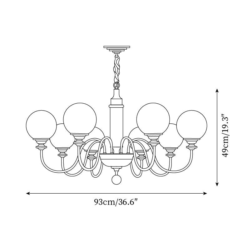 Lumivian 8-Light Globe Chandelier - Neutralighting