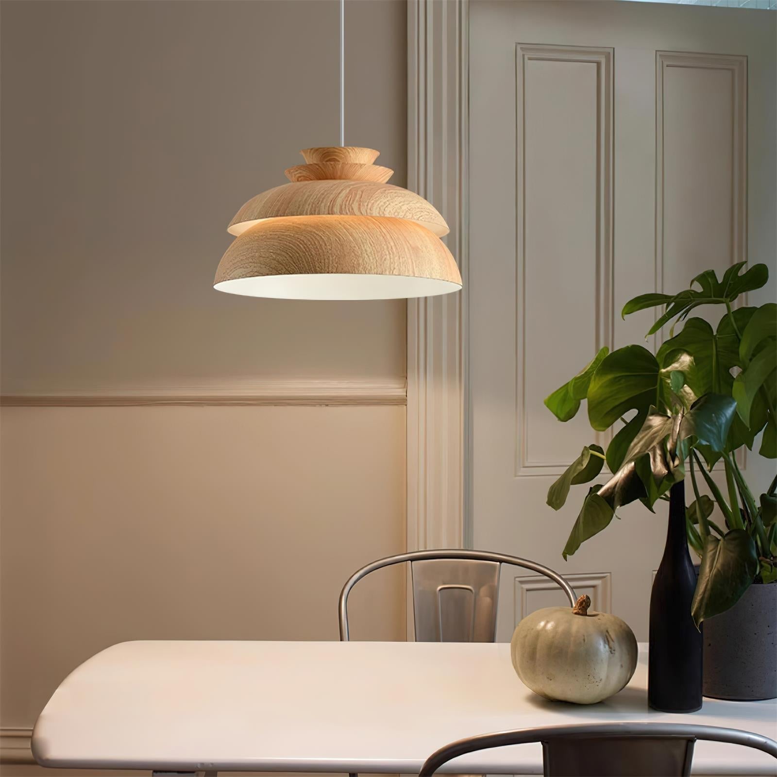 Pendant Lamp Aluminum Layered Dome Modern Minimalist - Neutralighting