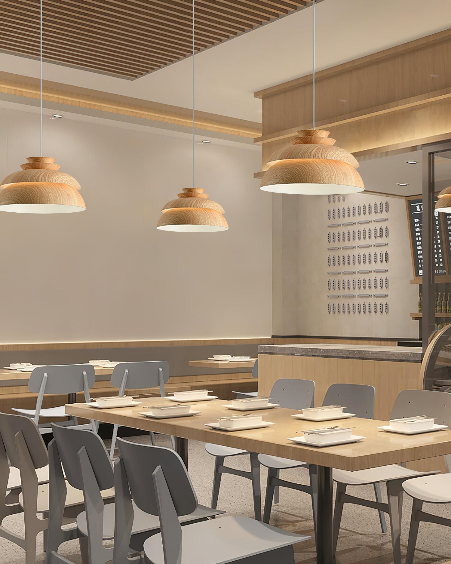 Pendant Lamp Aluminum Layered Dome Modern Minimalist - Neutralighting