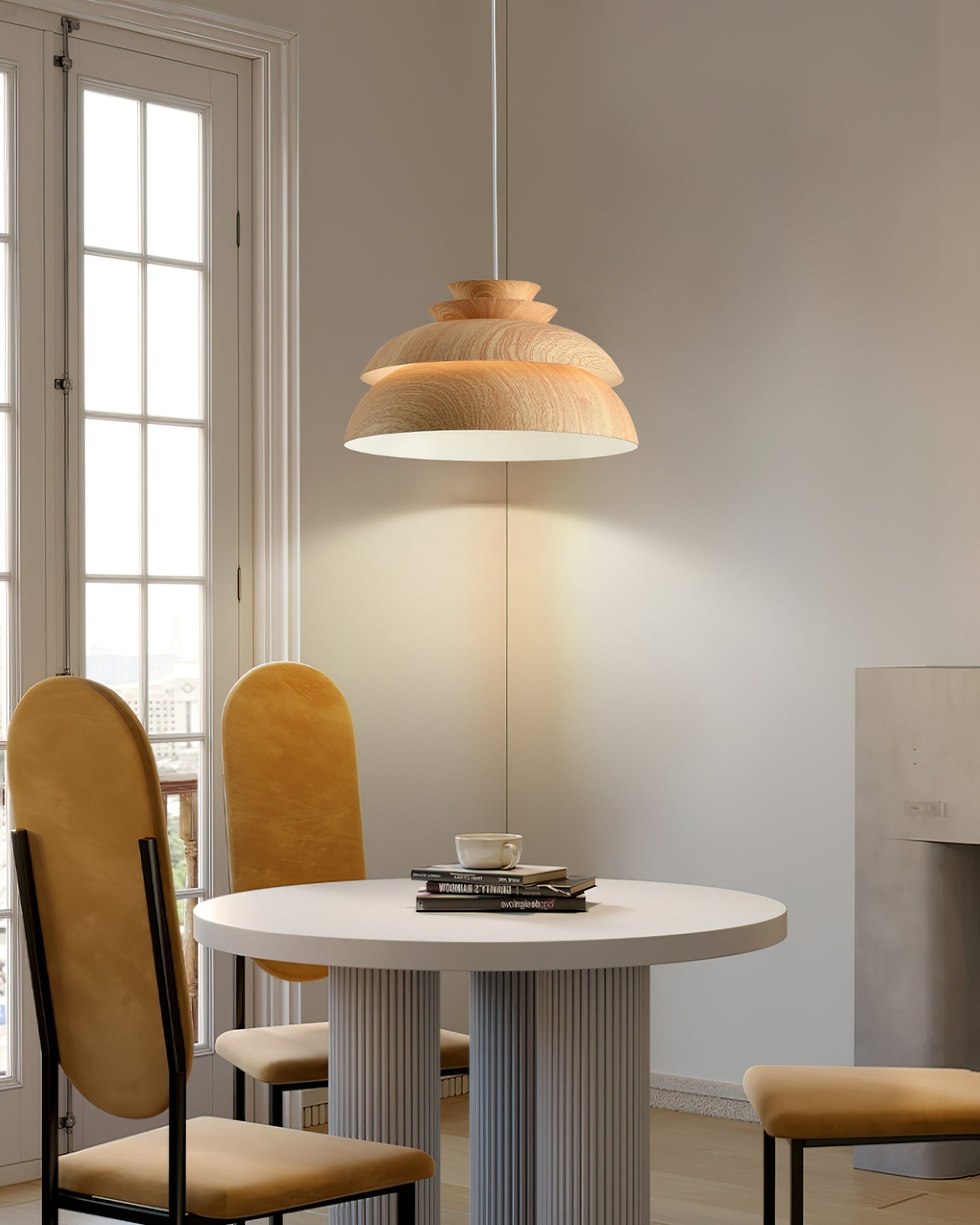 Pendant Lamp Aluminum Layered Dome Modern Minimalist - Neutralighting