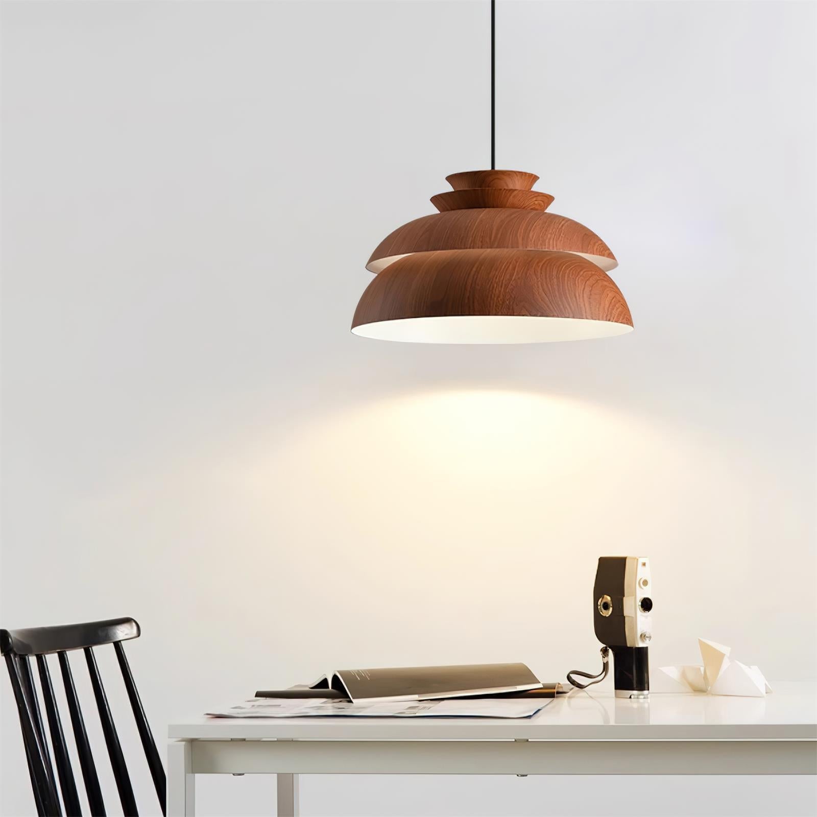Pendant Lamp Aluminum Layered Dome Modern Minimalist - Neutralighting