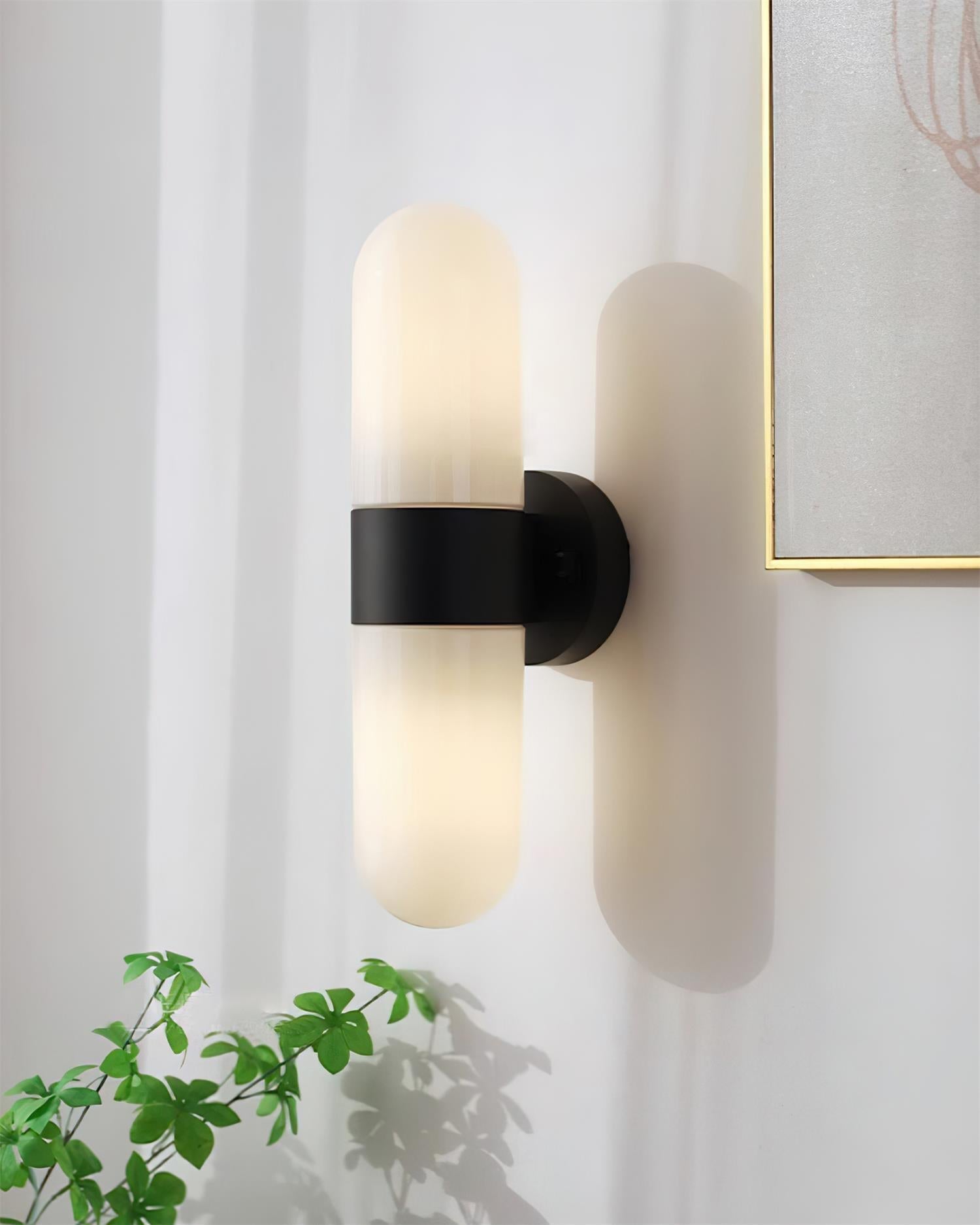 Wall Lamp Metal Glass Modern Minimalist Vertical Sconce for Bedroom - Neutralighting