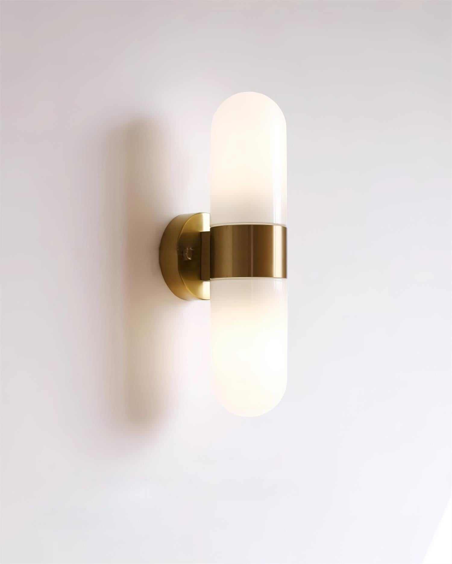 Wall Lamp Metal Glass Modern Minimalist Vertical Sconce for Bedroom - Neutralighting