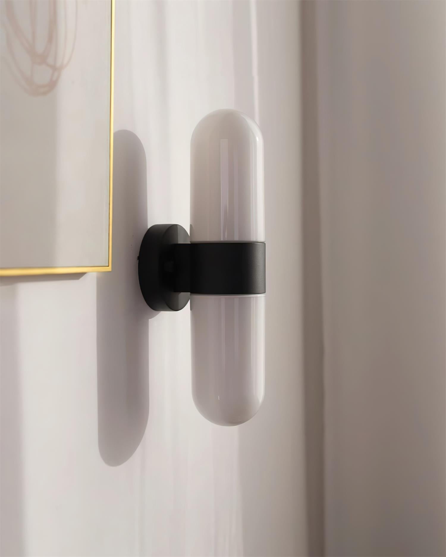 Wall Lamp Metal Glass Modern Minimalist Vertical Sconce for Bedroom - Neutralighting